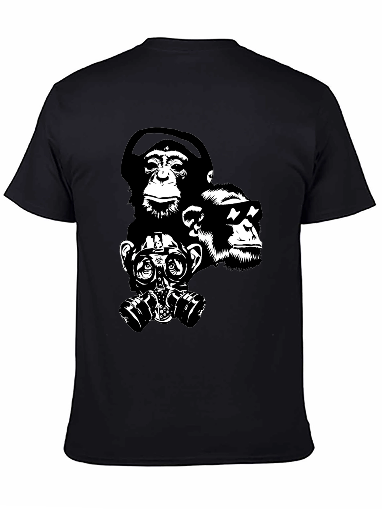 Ape Squad Black T-Shirt - Cool Monkey Design