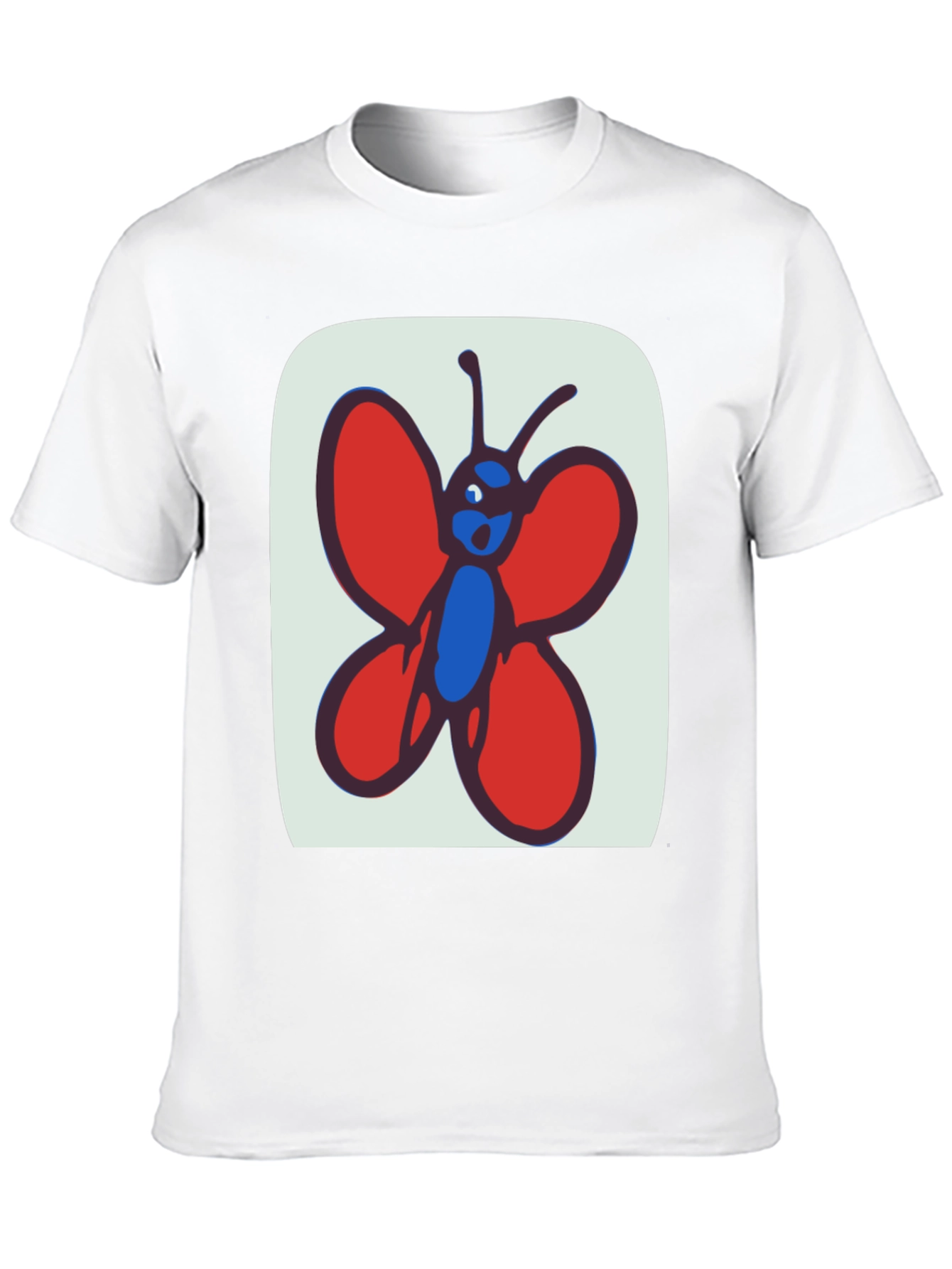 Whimsical Butterfly Graphic Tee - Soft Cotton Black T-Shirt