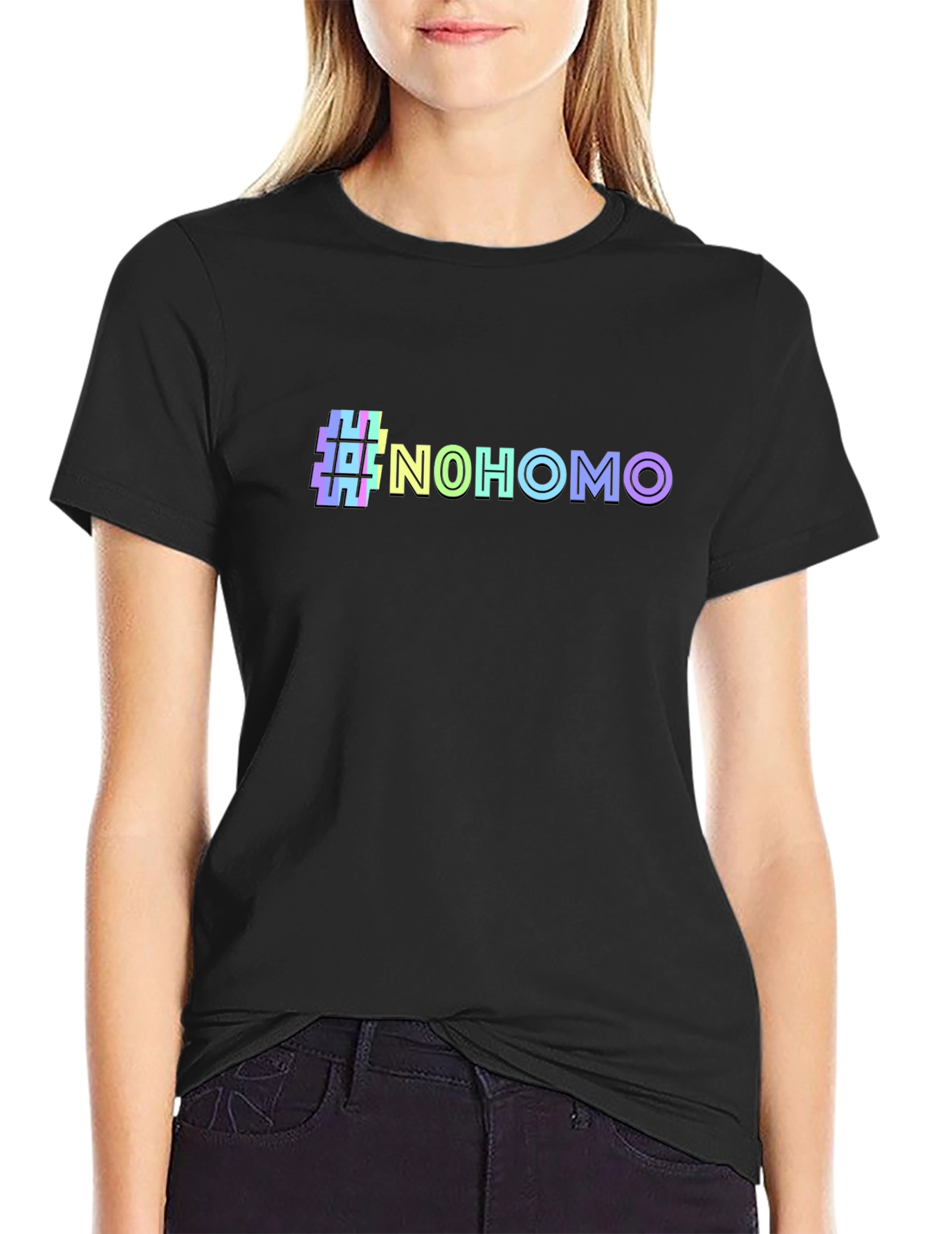 #NoHomo Graphic Print Crew Neck T-Shirt