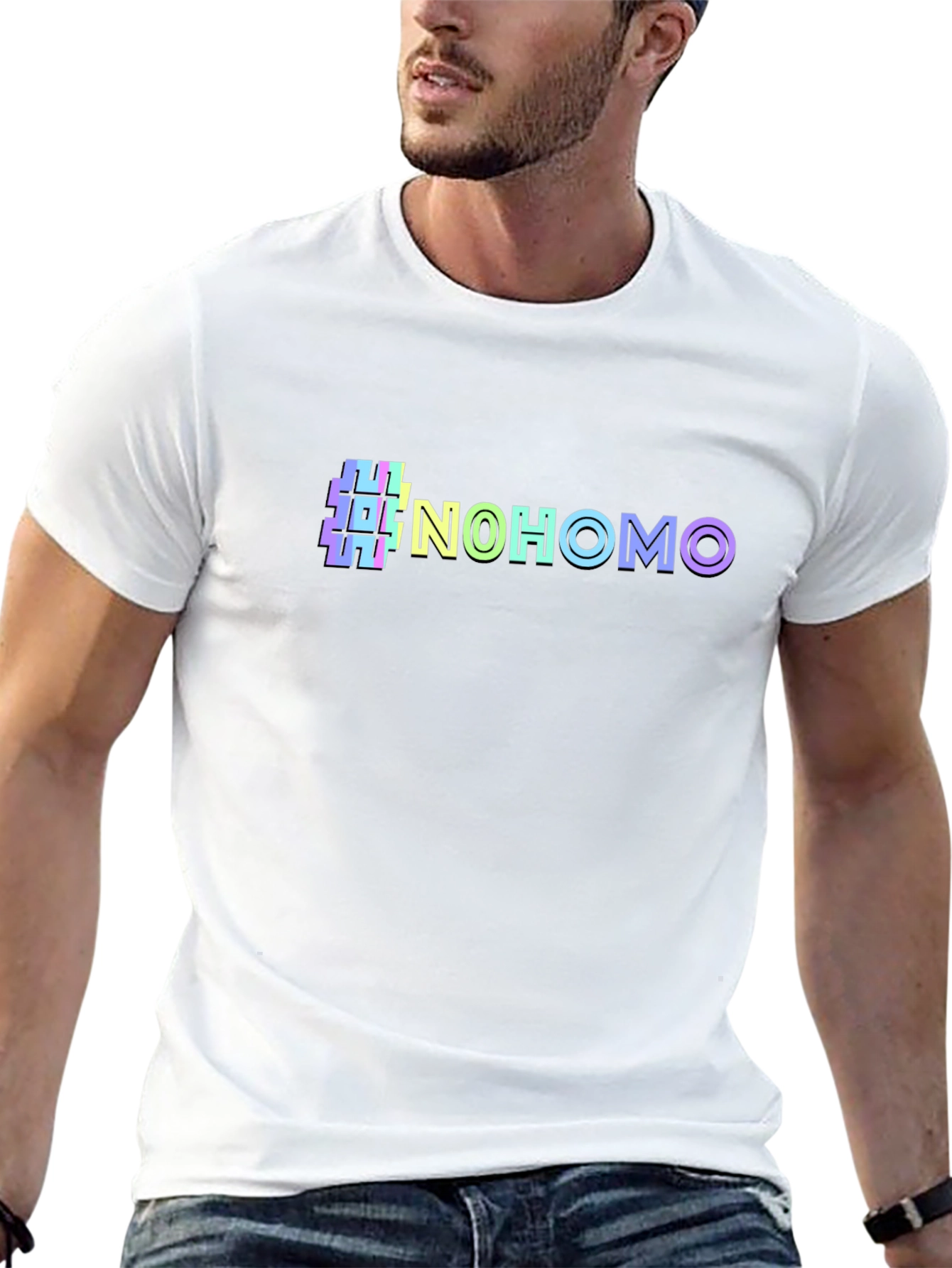 #NoHomo Graphic Print Crew Neck T-Shirt