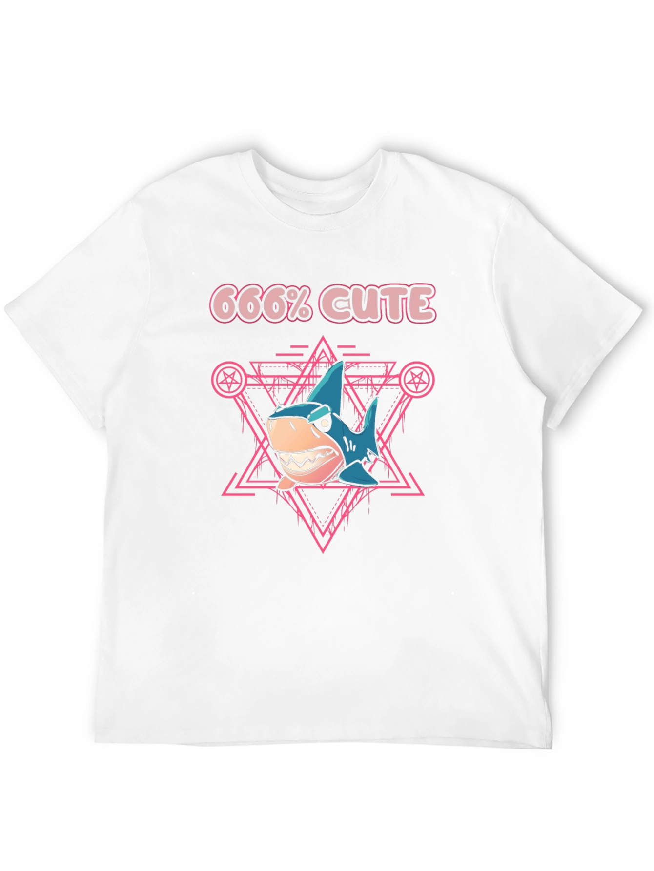 666% Cute Shark Graphic T-Shirt