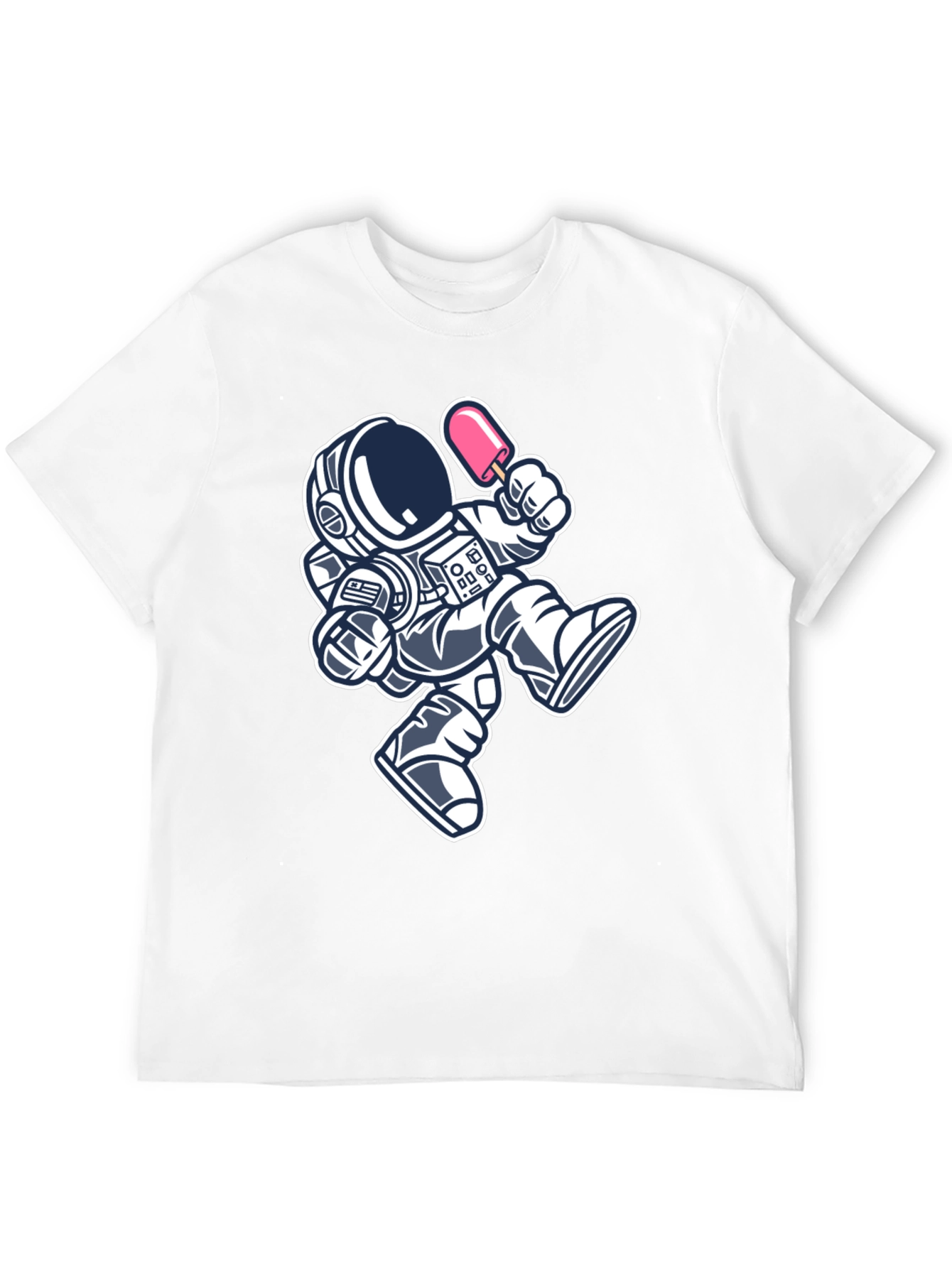 Astronaut Ice Cream Black T-Shirt