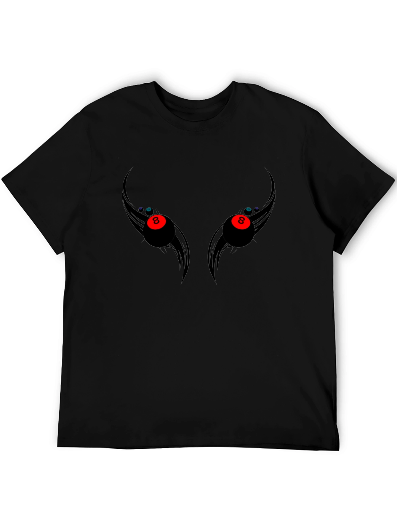 8 Ball Eyes Graphic Tee - Mens Black T-Shirt