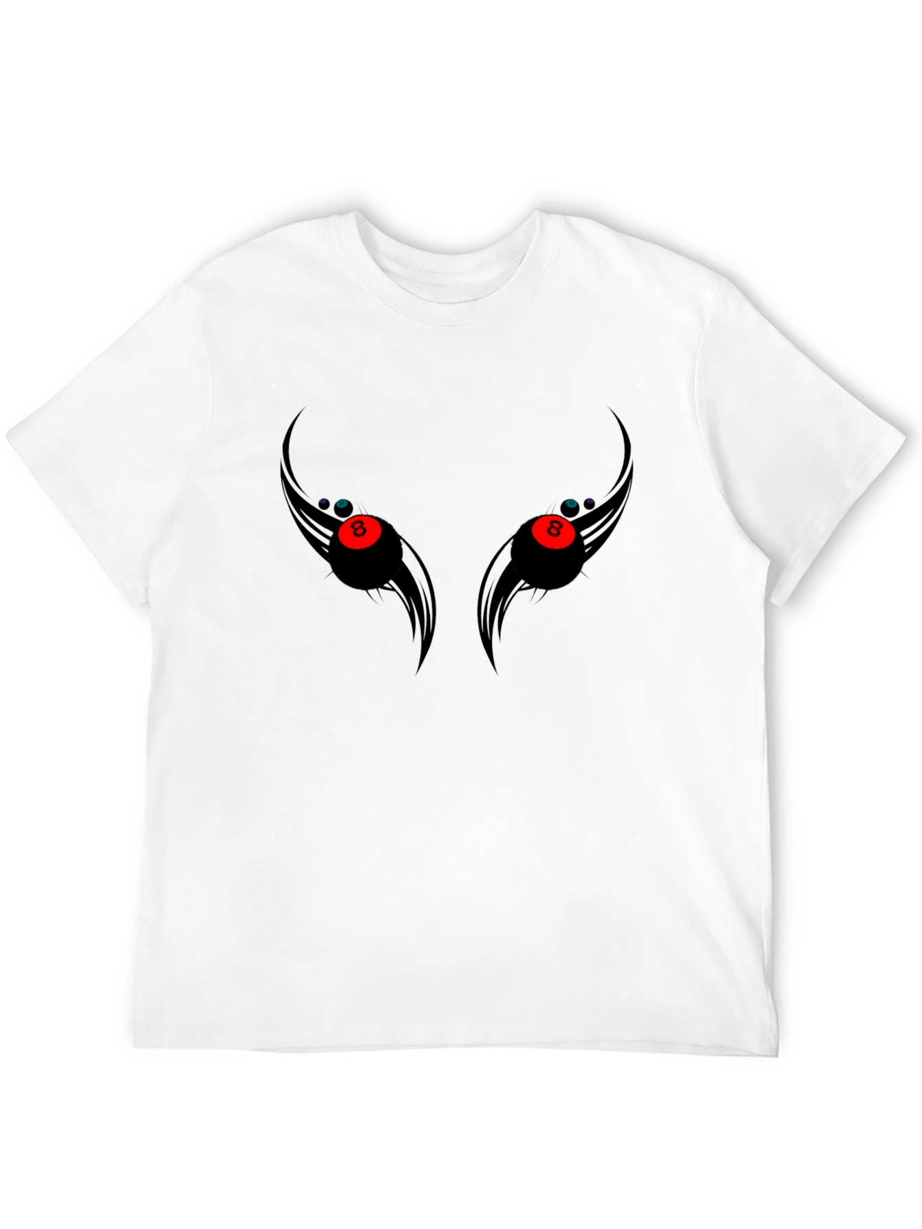 8 Ball Eyes Graphic Tee - Mens Black T-Shirt