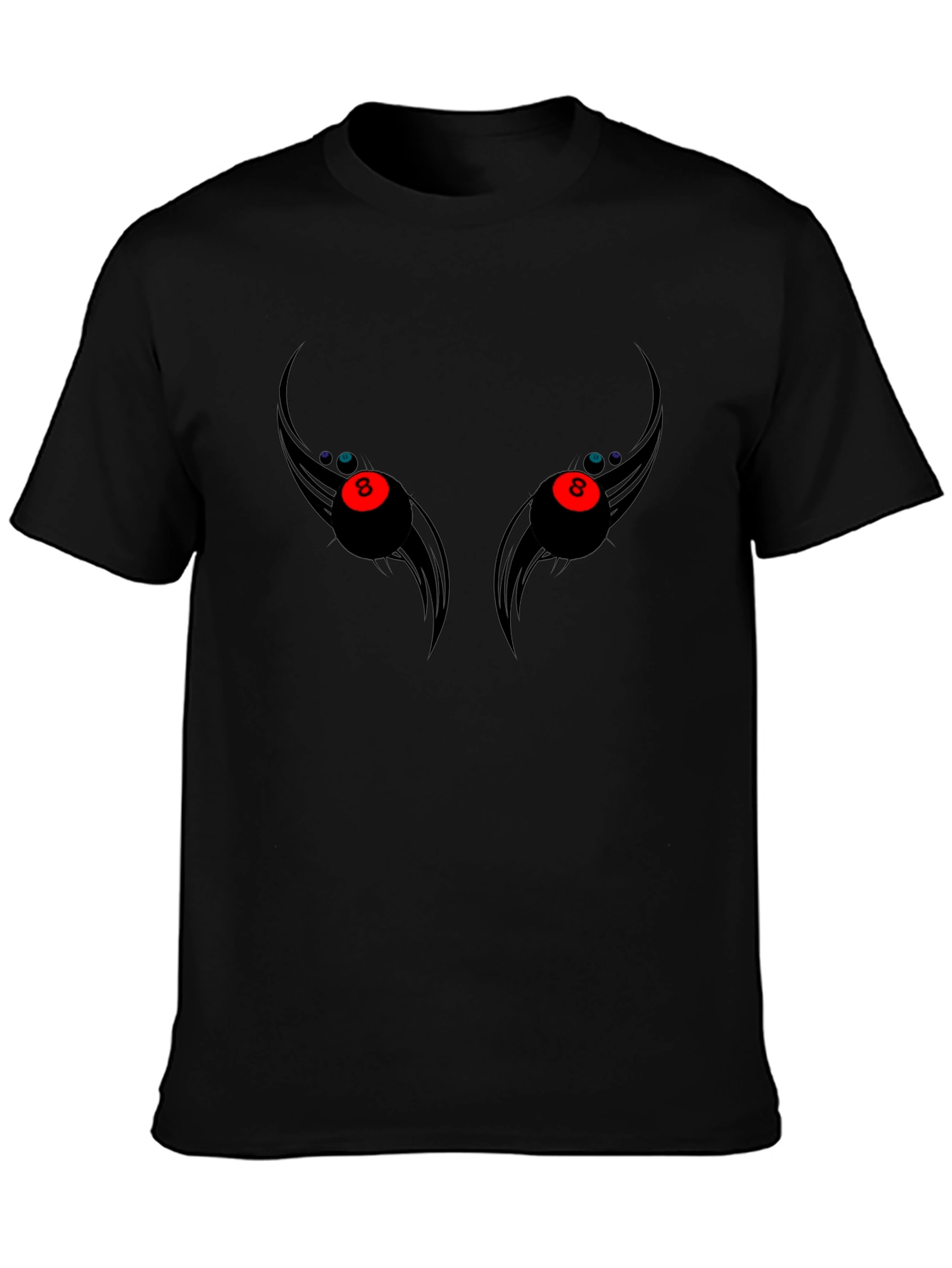 8 Ball Eyes Graphic Tee - Mens Black T-Shirt