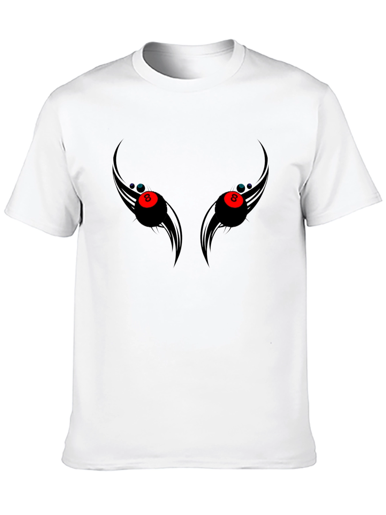 8 Ball Eyes Graphic Tee - Mens Black T-Shirt