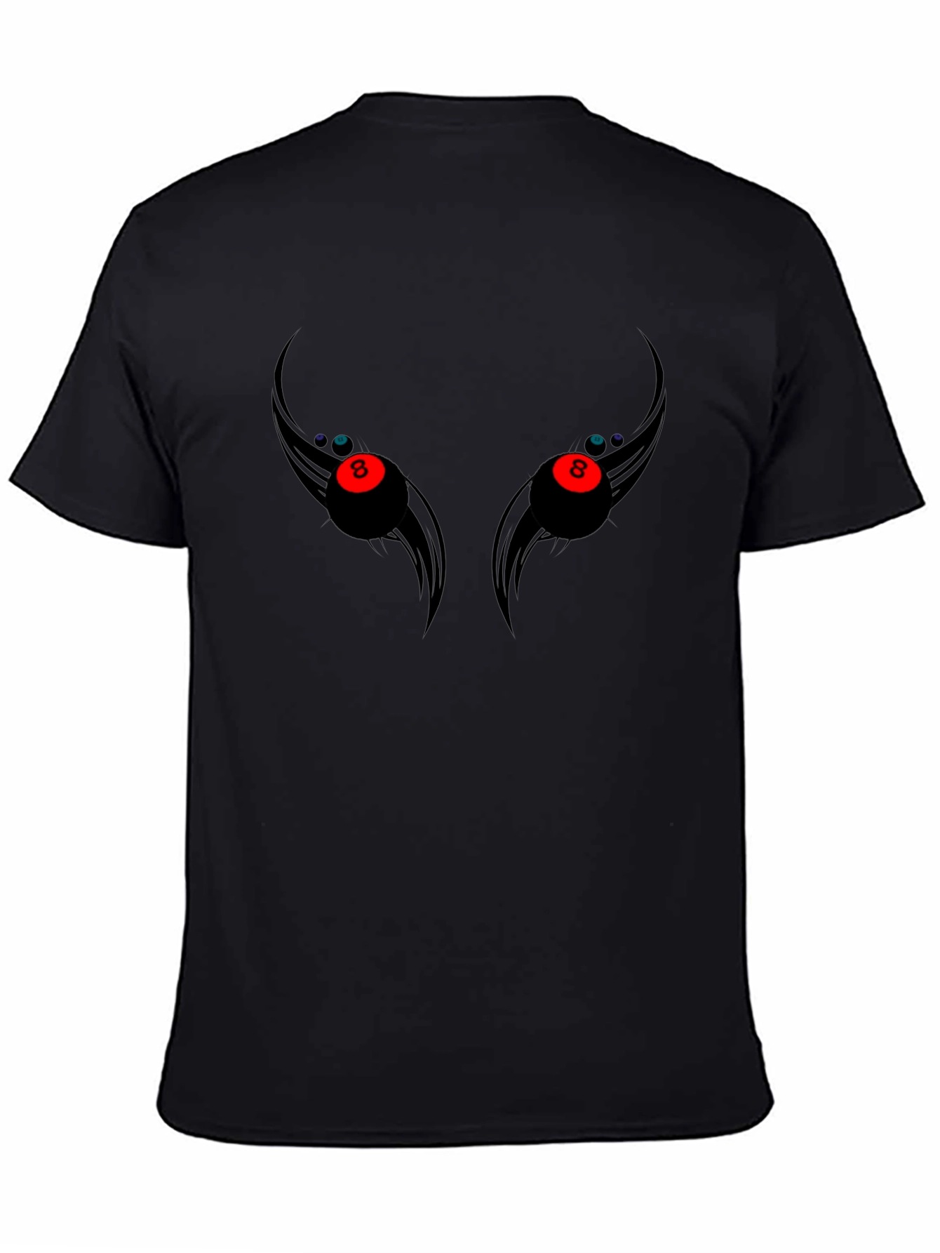 8 Ball Eyes Graphic Tee - Mens Black T-Shirt