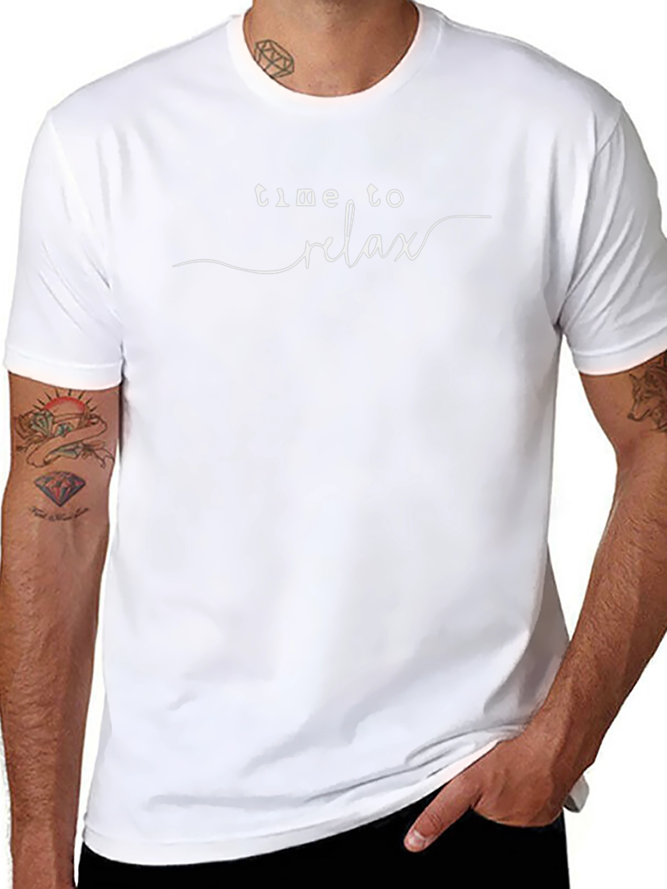 Time to Relax Graphic Tee - Black Relaxed Fit
