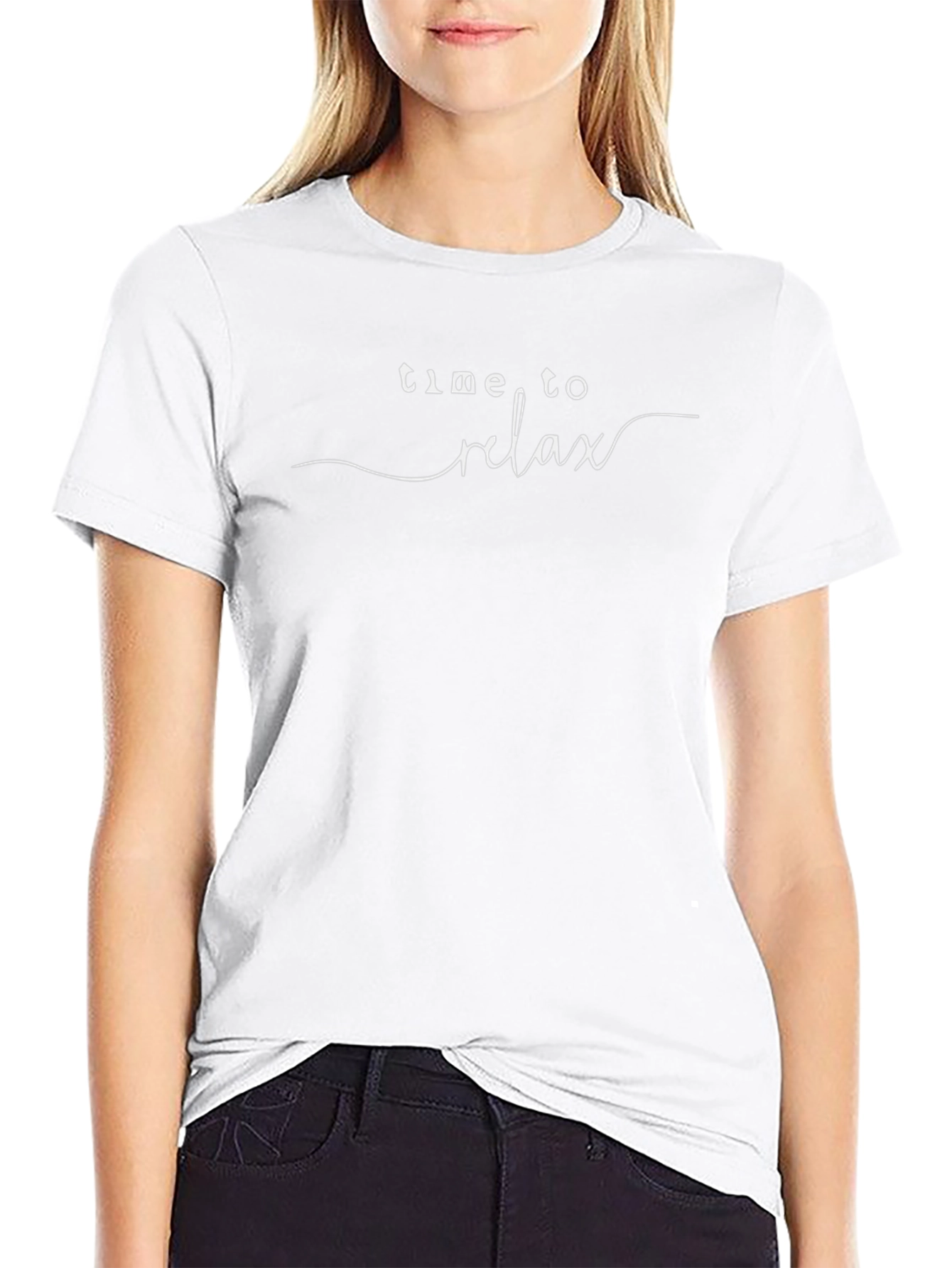 Time to Relax Graphic Tee - Black Relaxed Fit
