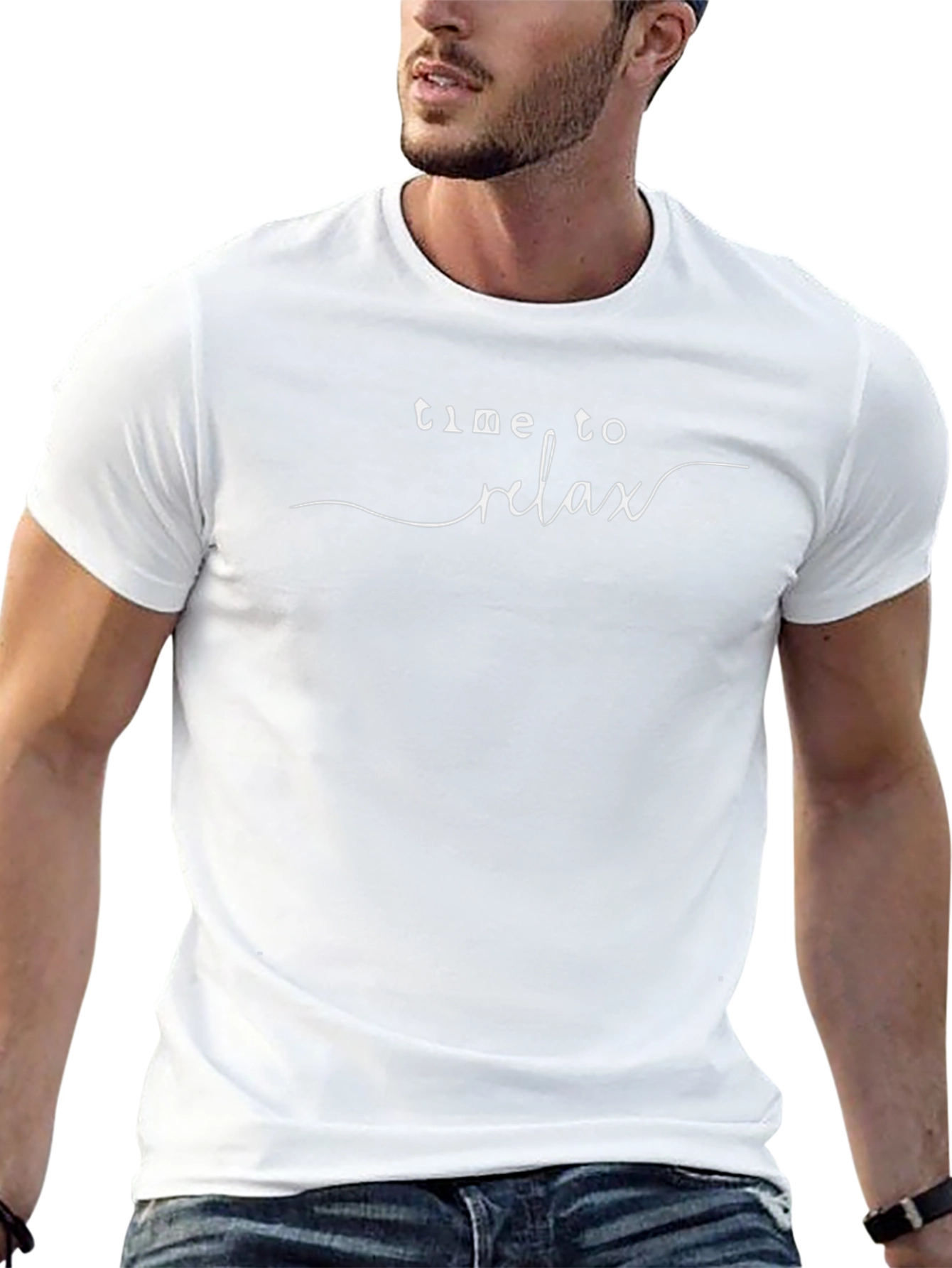Time to Relax Graphic Tee - Black Relaxed Fit