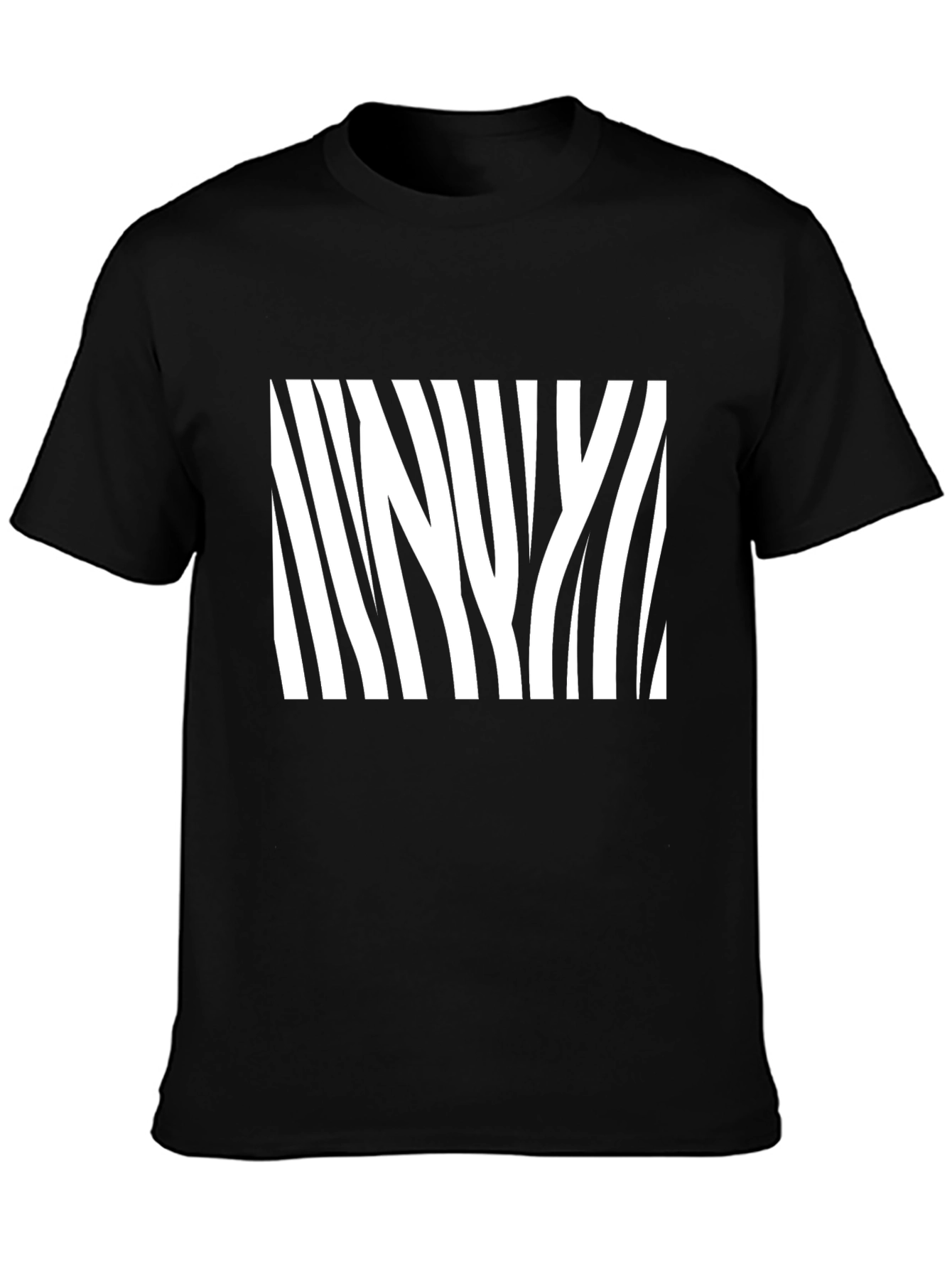 Zebra Stripe Graphic Tee - Mens Black T-Shirt