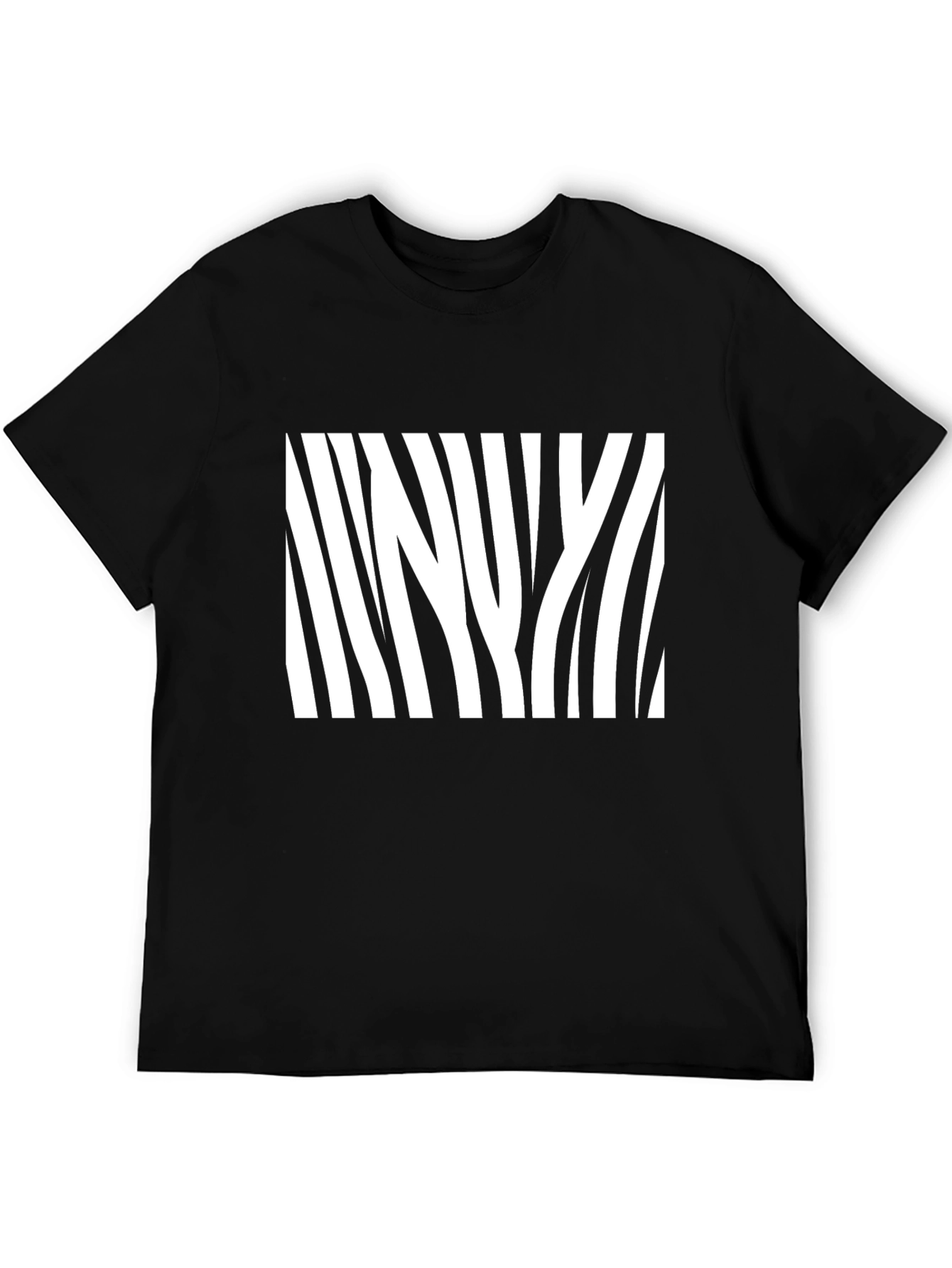 Zebra Stripe Graphic Tee - Mens Black T-Shirt