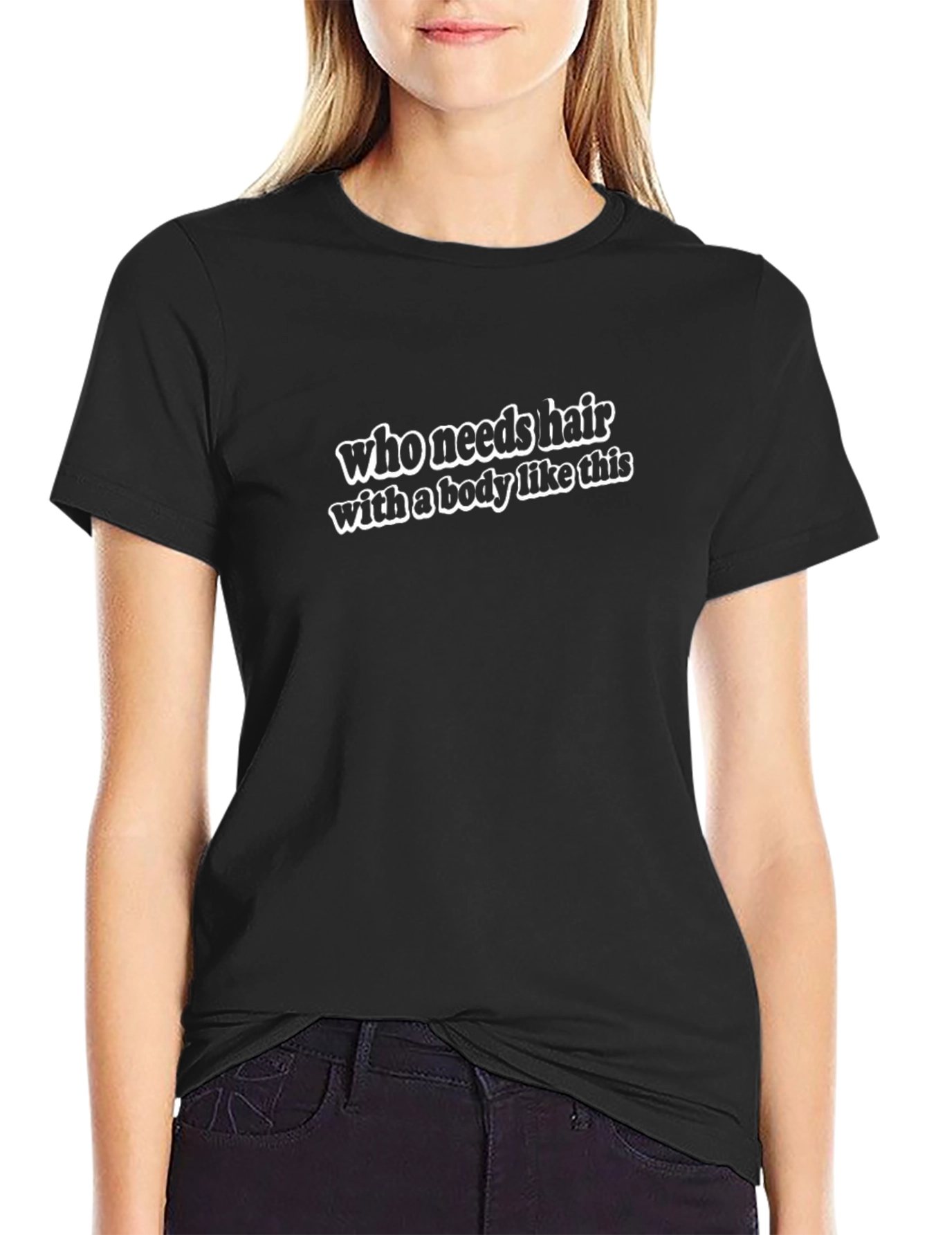 Who Needs Hair T-Shirt - Funny Baldness Tee