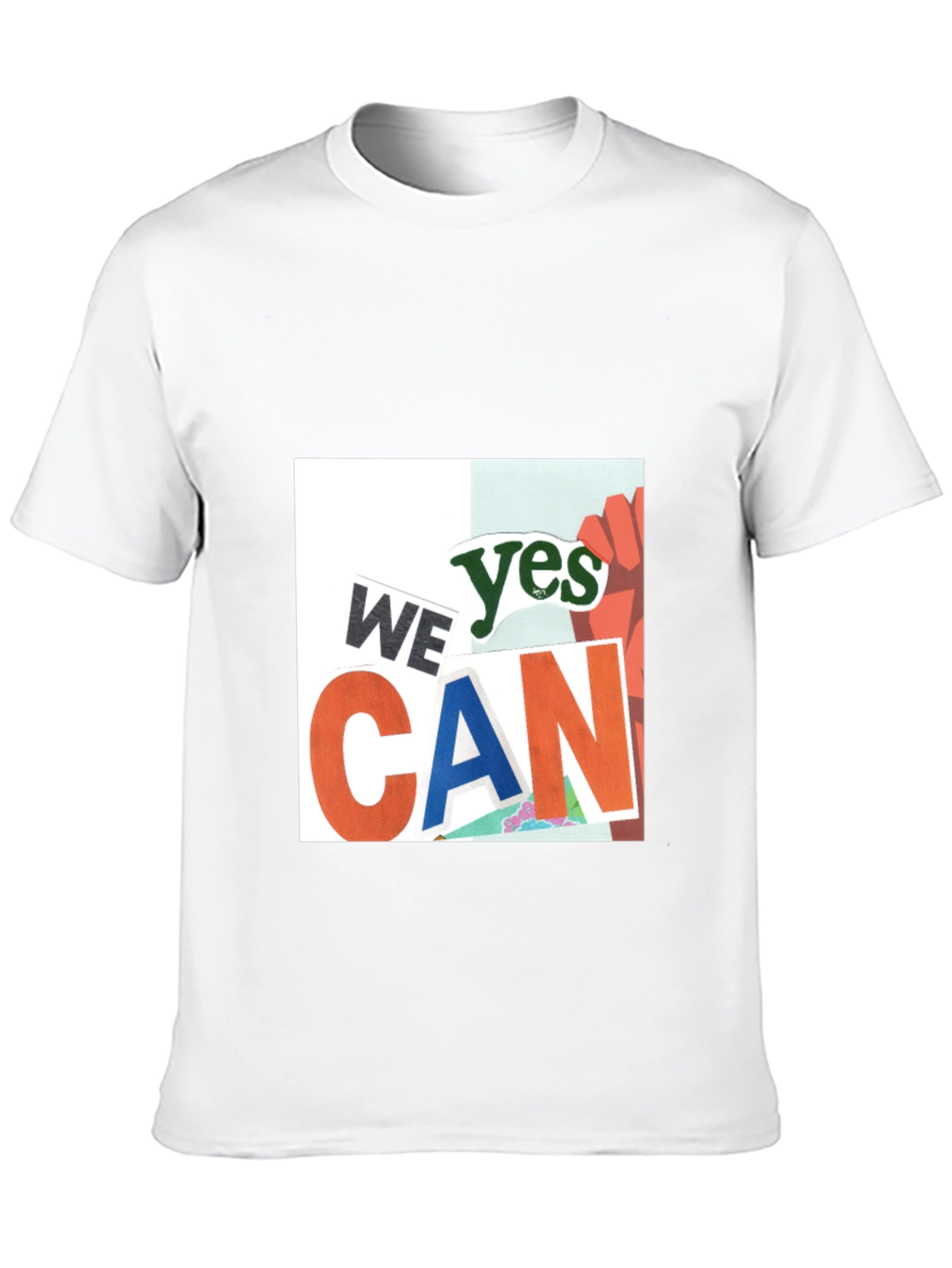 We Yes Can Graphic Print Black T-Shirt