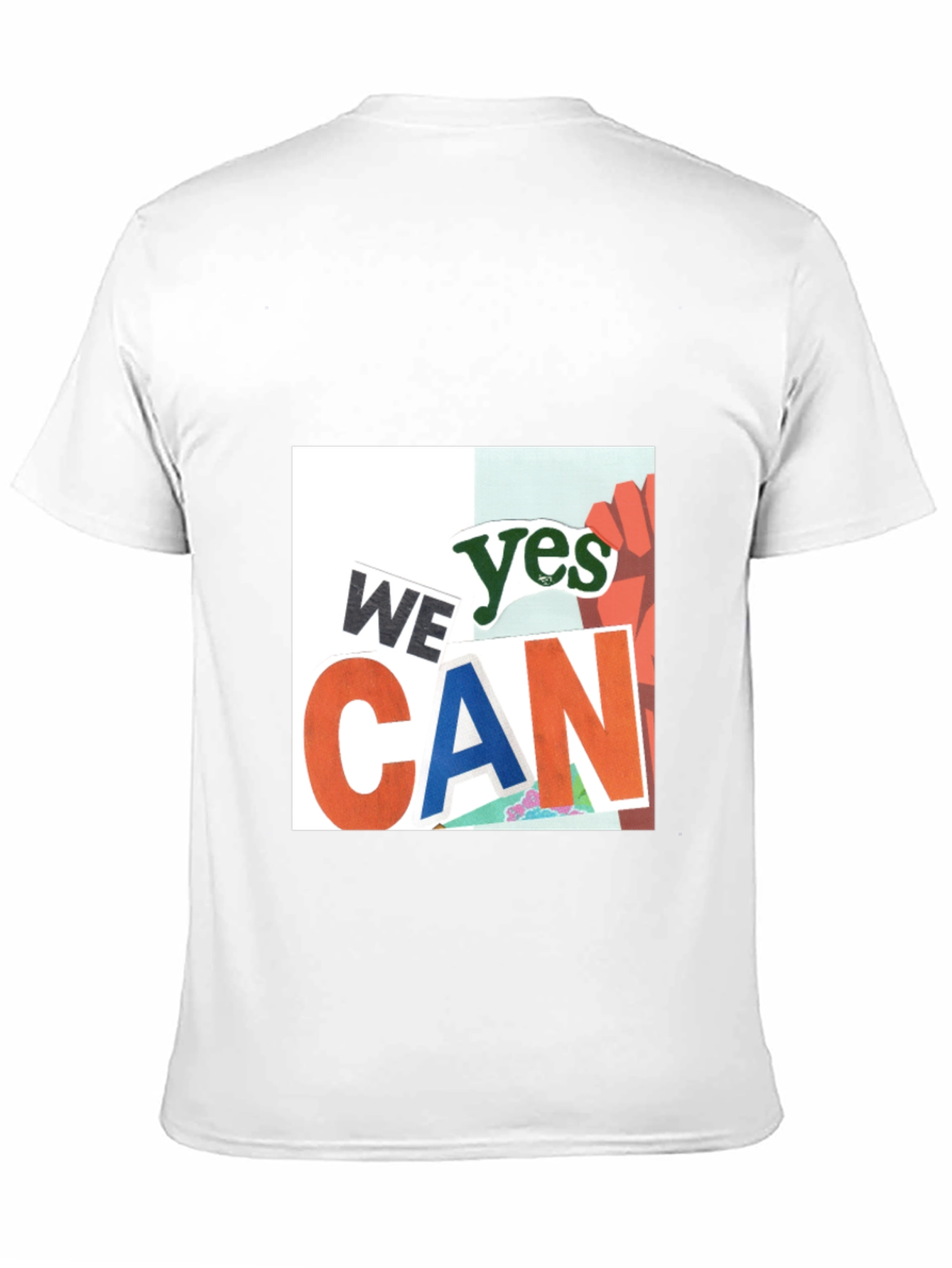 We Yes Can Graphic Print Black T-Shirt