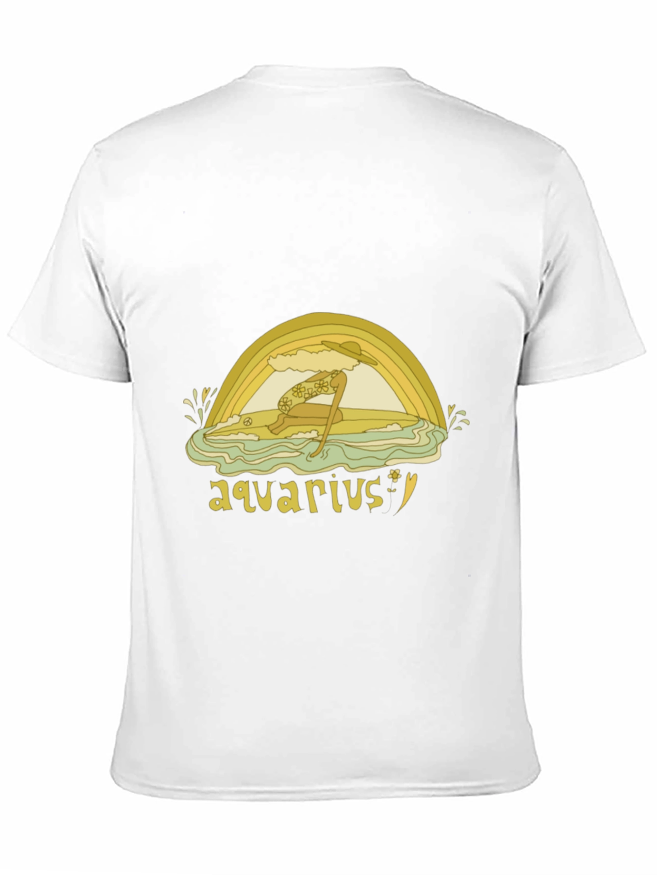 Aquarius Zodiac Graphic Tee - Retro Style