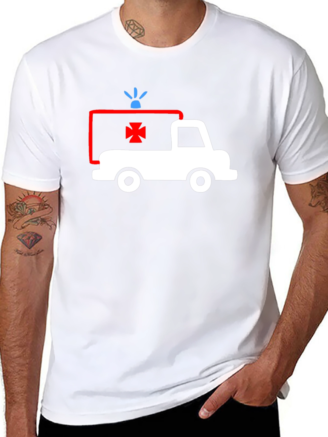 Ambulance Graphic T-Shirt - Classic Style