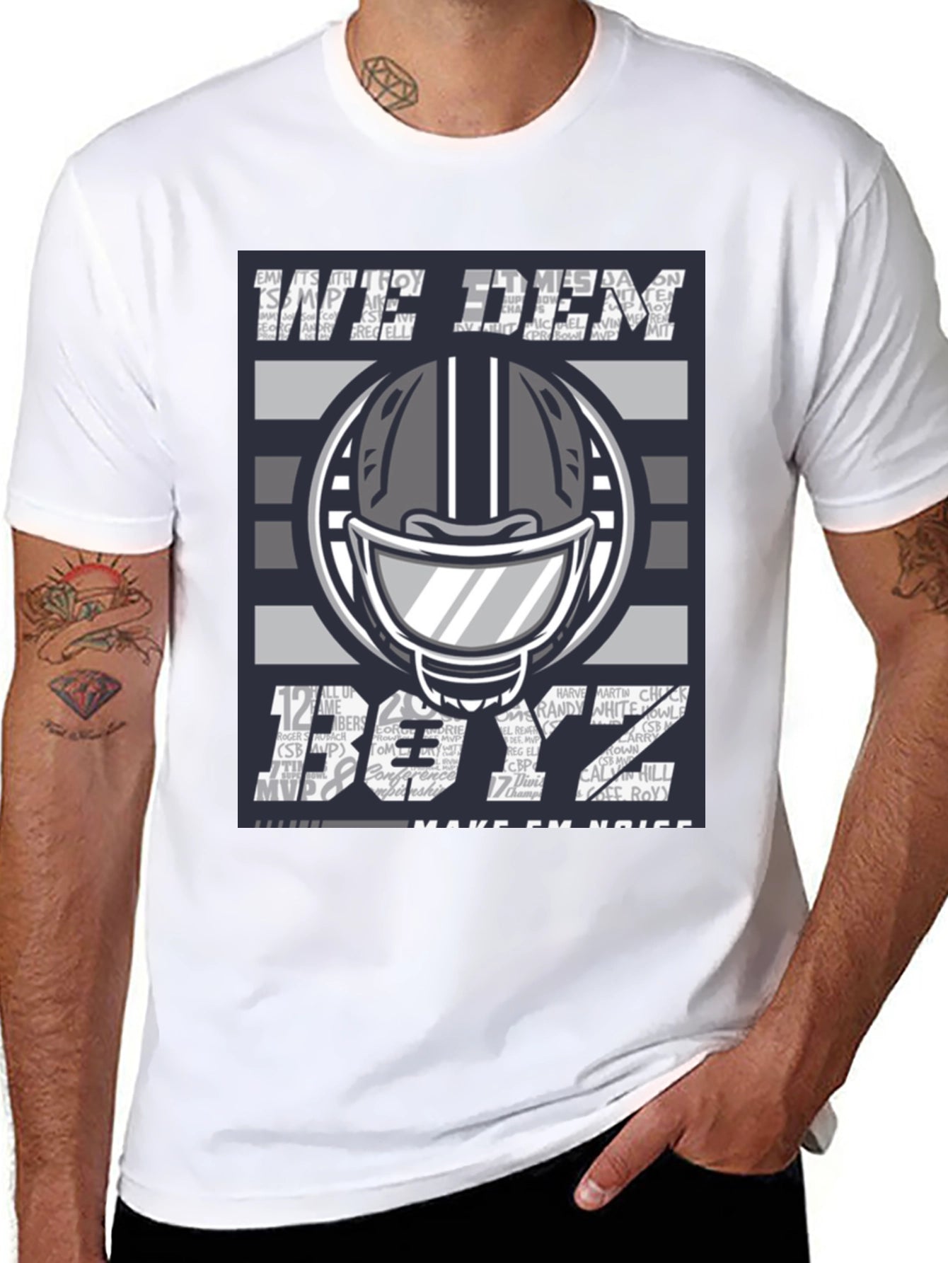 We Dem Boyz T-Shirt Football Helmet Graphic Tee