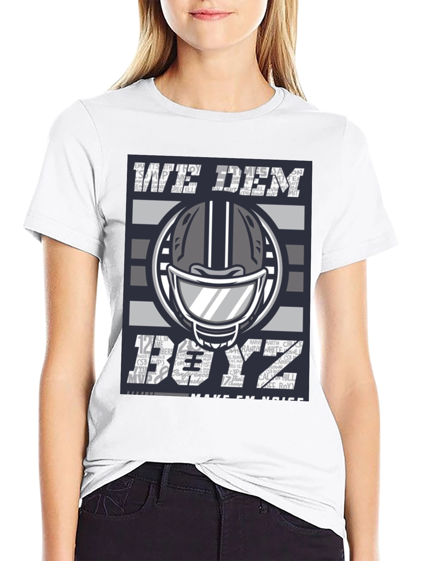 We Dem Boyz T-Shirt Football Helmet Graphic Tee