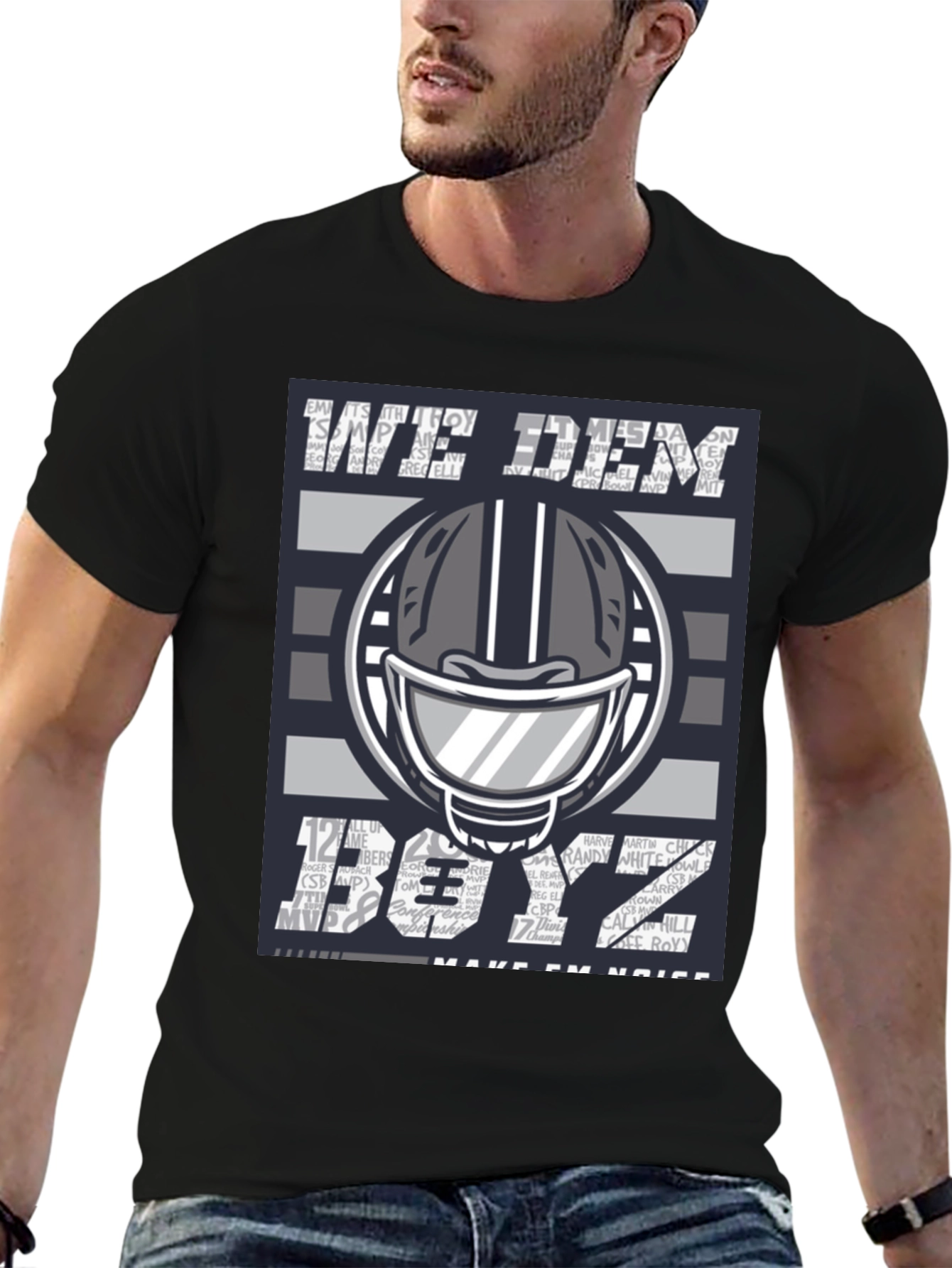 We Dem Boyz T-Shirt Football Helmet Graphic Tee