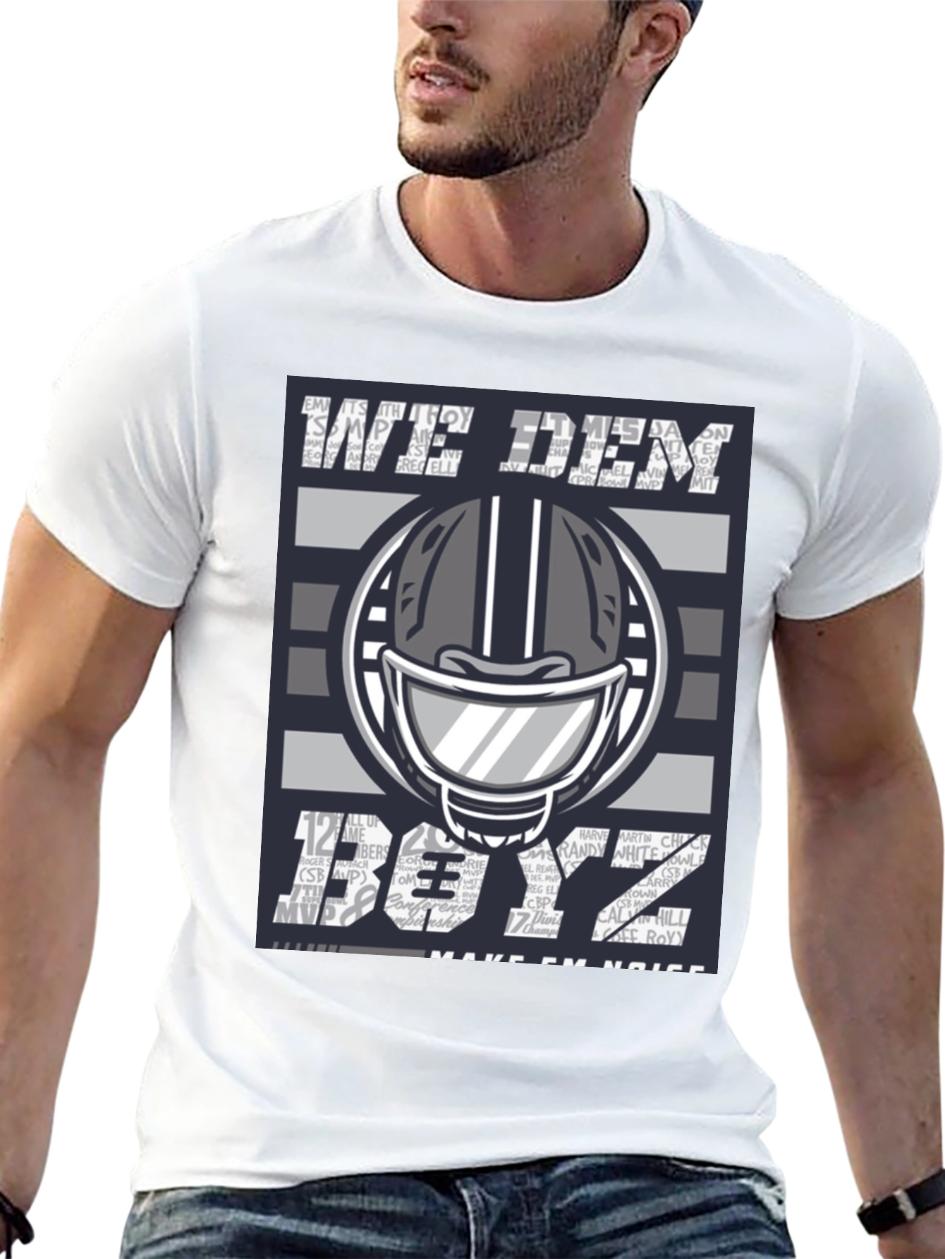 We Dem Boyz T-Shirt Football Helmet Graphic Tee