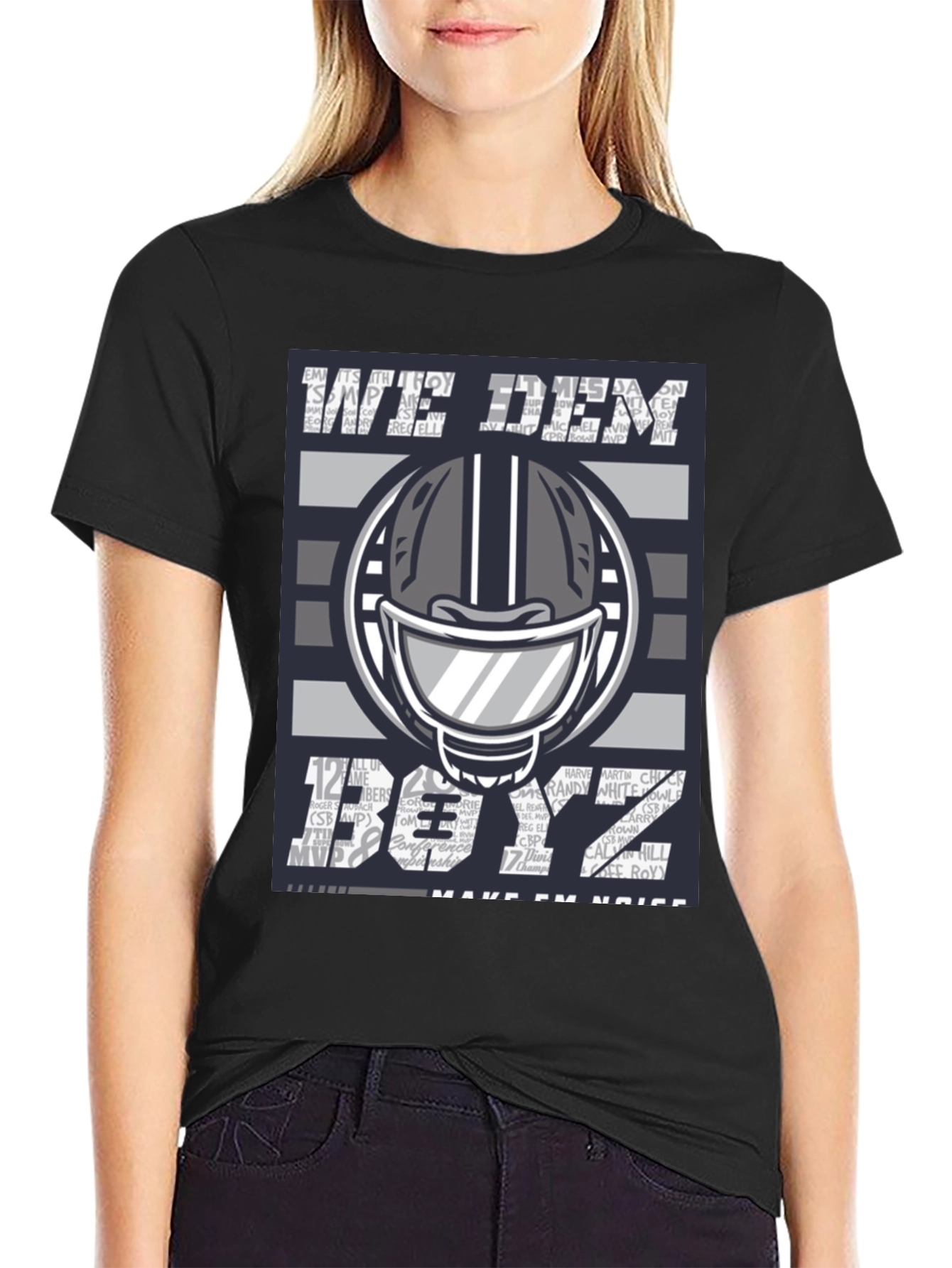 We Dem Boyz T-Shirt Football Helmet Graphic Tee