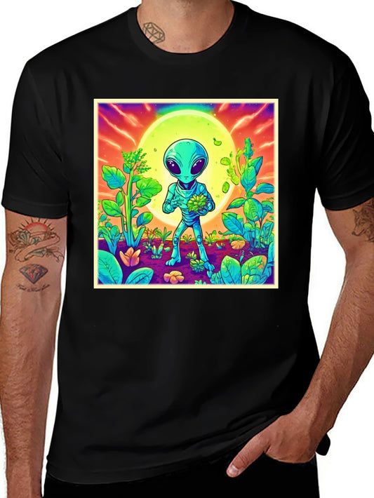Alien Garden Graphic T-Shirt - Unique Sci-Fi Design