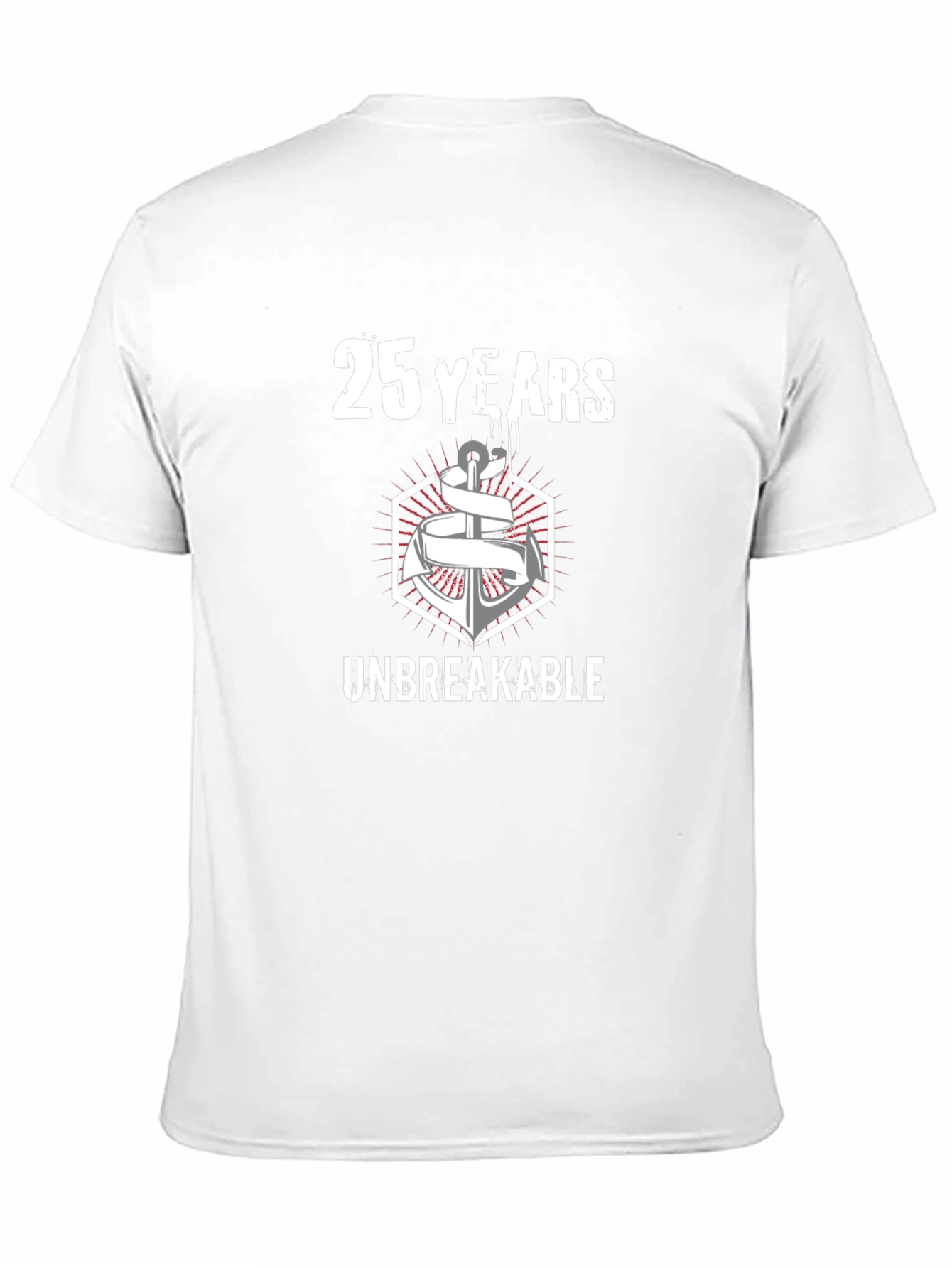 25 Years Unbreakable Anchor Graphic Tee - Black