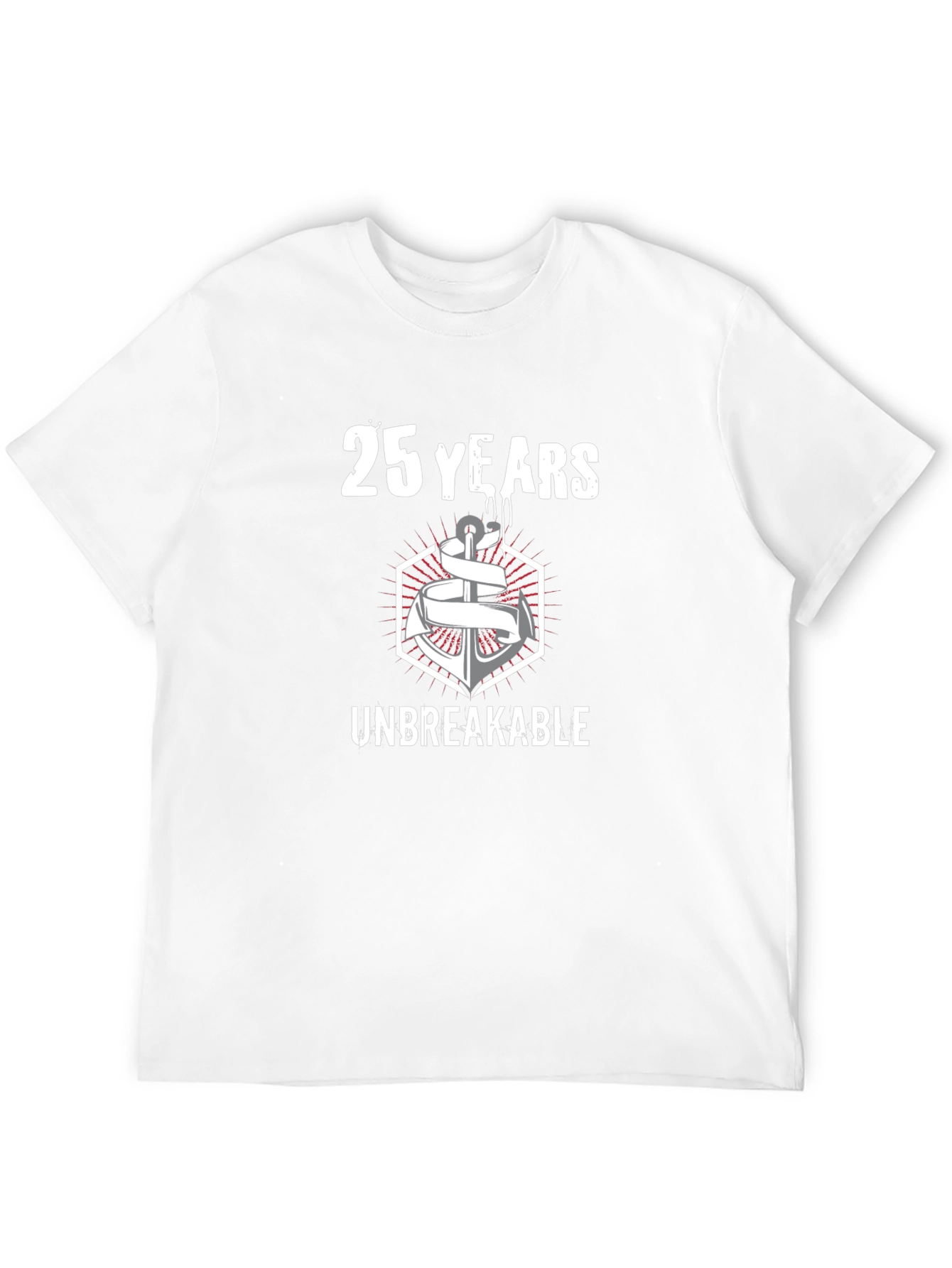 25 Years Unbreakable Anchor Graphic Tee - Black