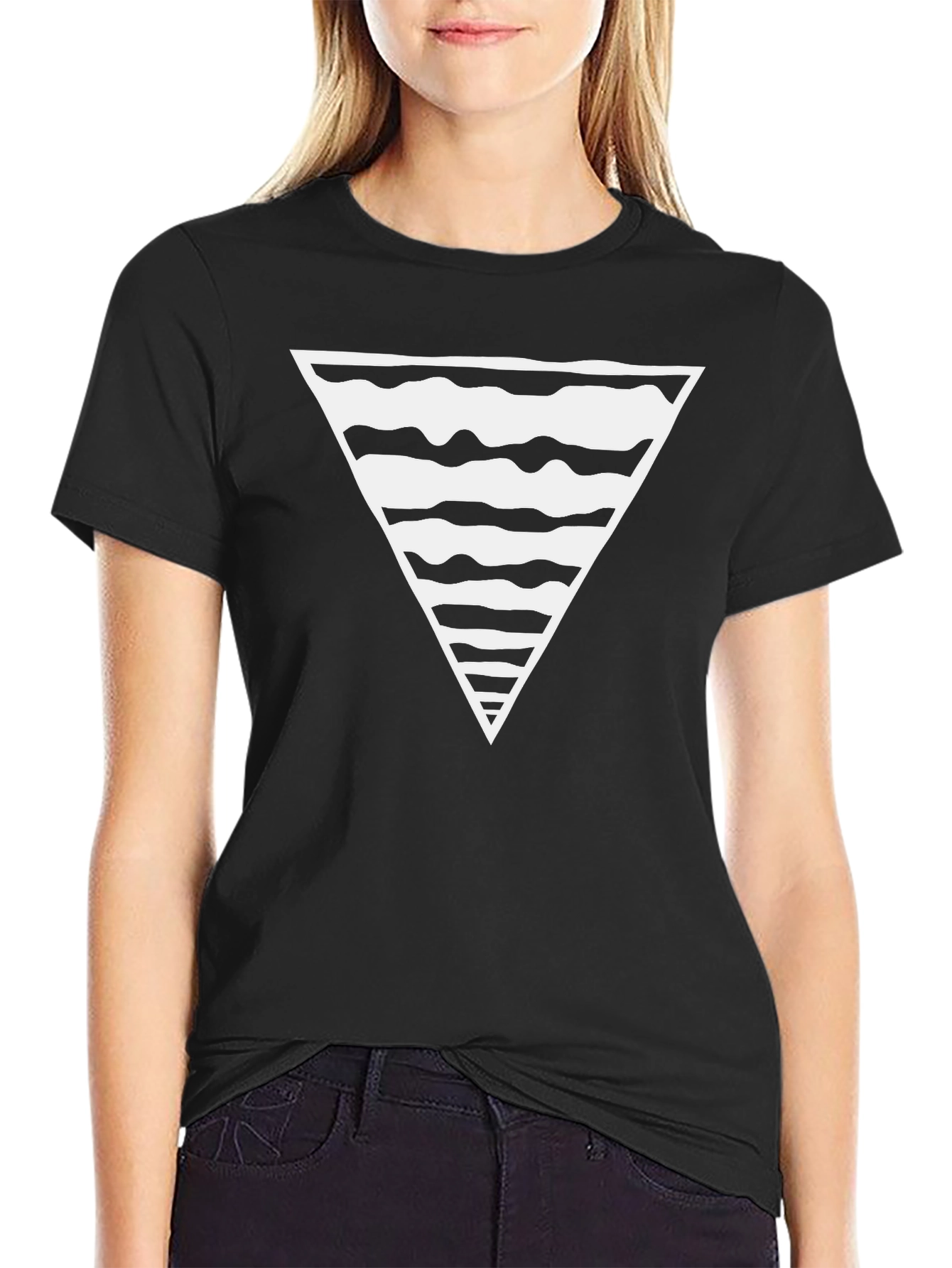 Abstract Triangle Graphic Tee - Modern Design