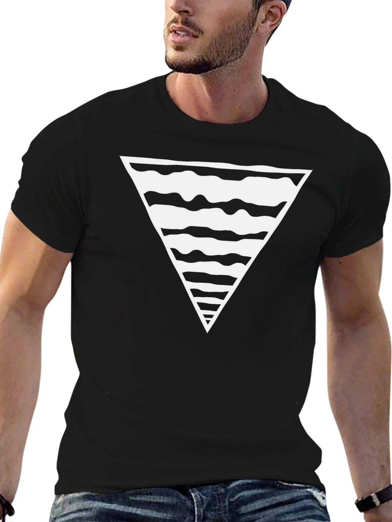 Abstract Triangle Graphic Tee - Modern Design