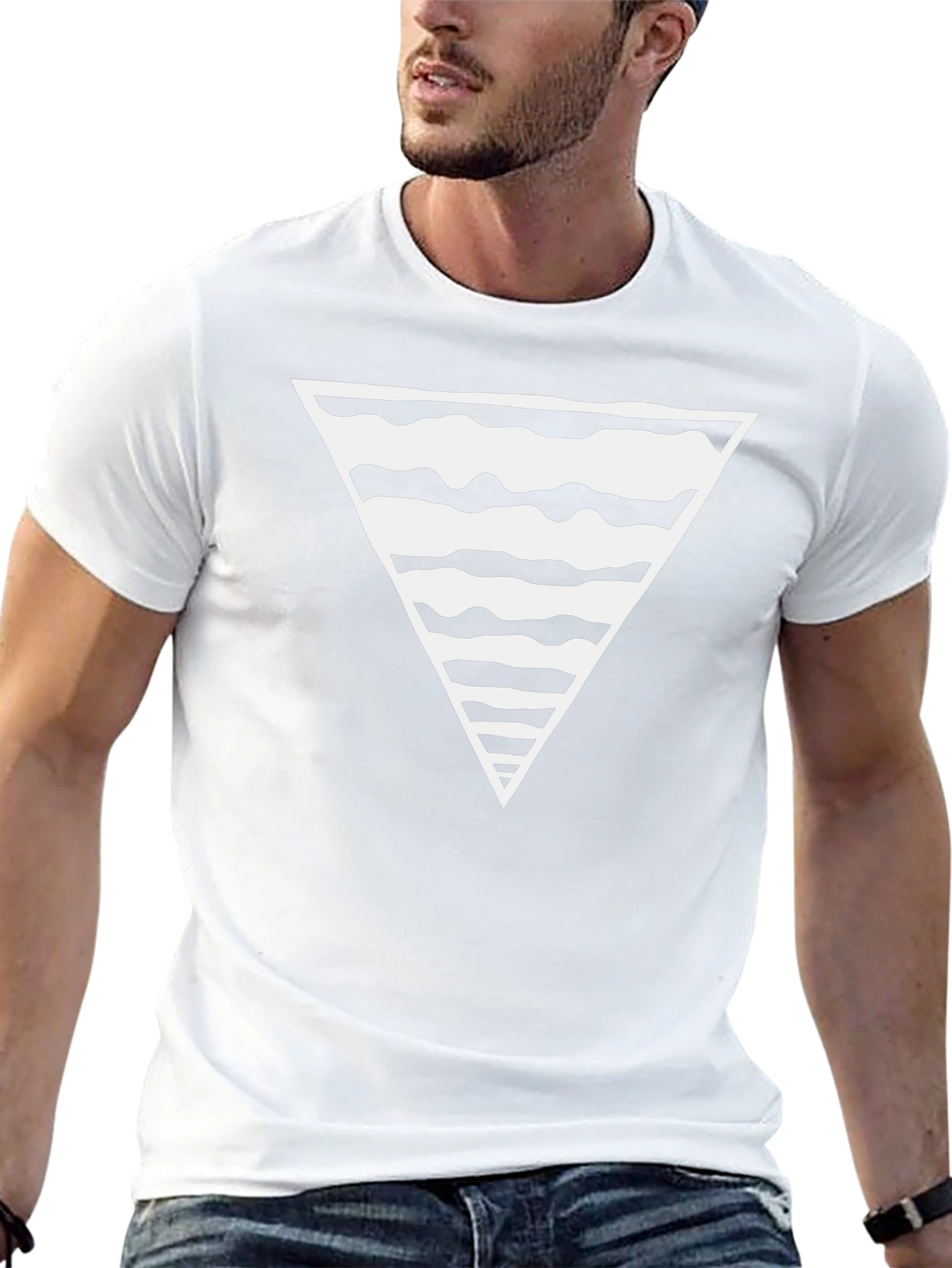 Abstract Triangle Graphic Tee - Modern Design