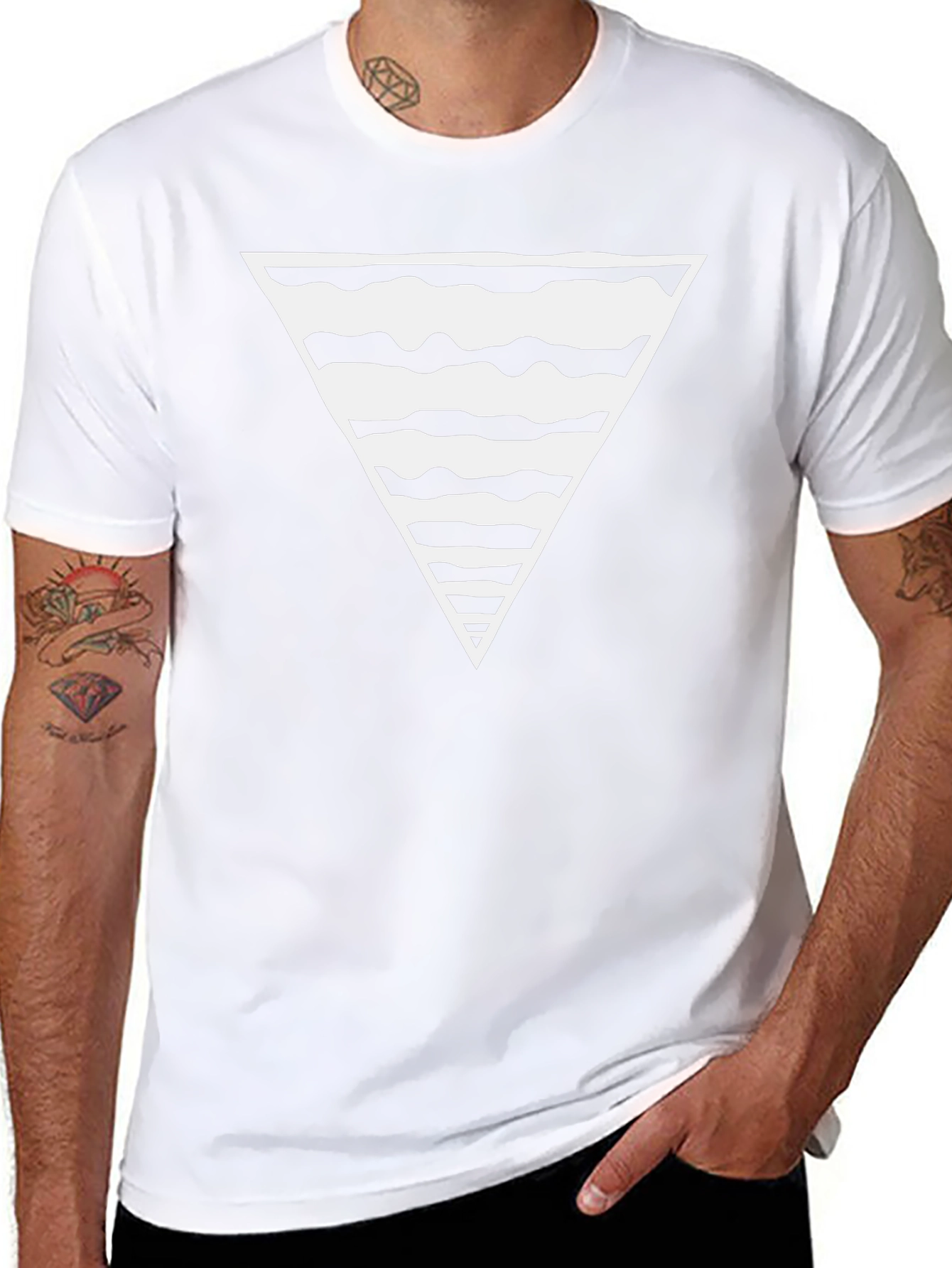 Abstract Triangle Graphic Tee - Modern Design