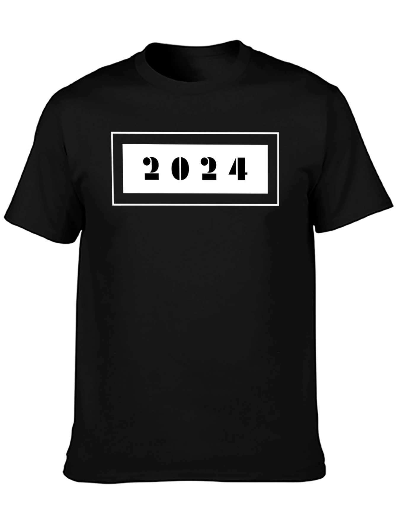 2024 Graphic Tee - Classic Black Cotton T-Shirt