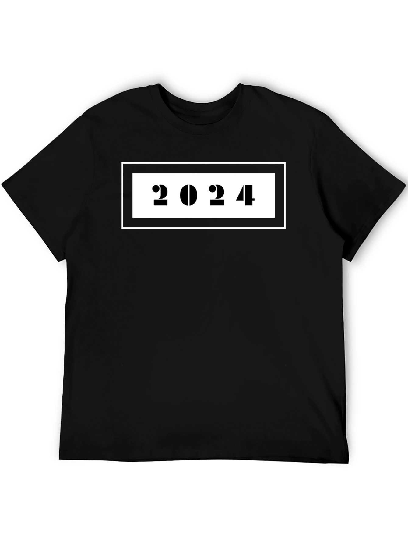 2024 Graphic Tee - Classic Black Cotton T-Shirt