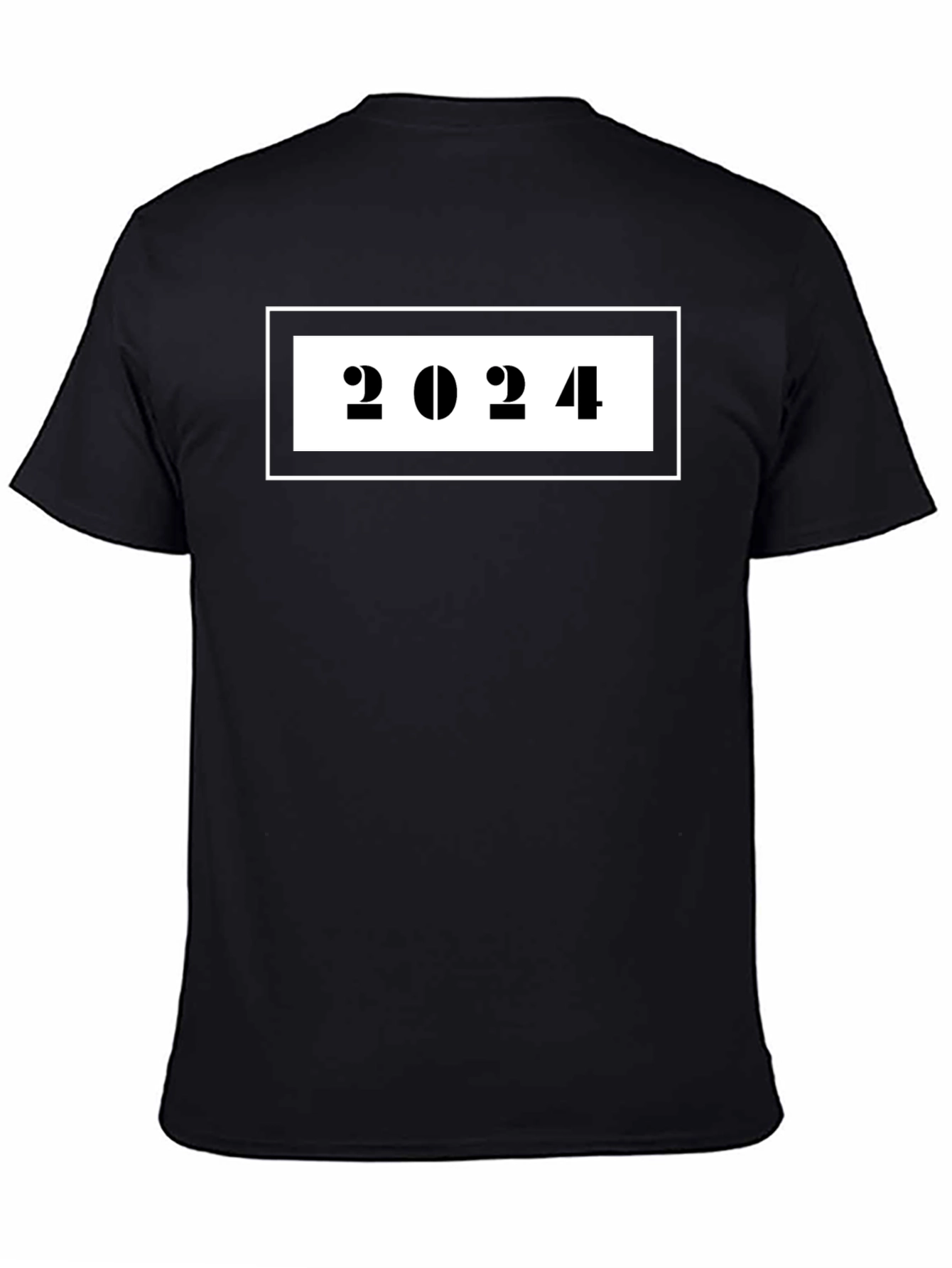 2024 Graphic Tee - Classic Black Cotton T-Shirt