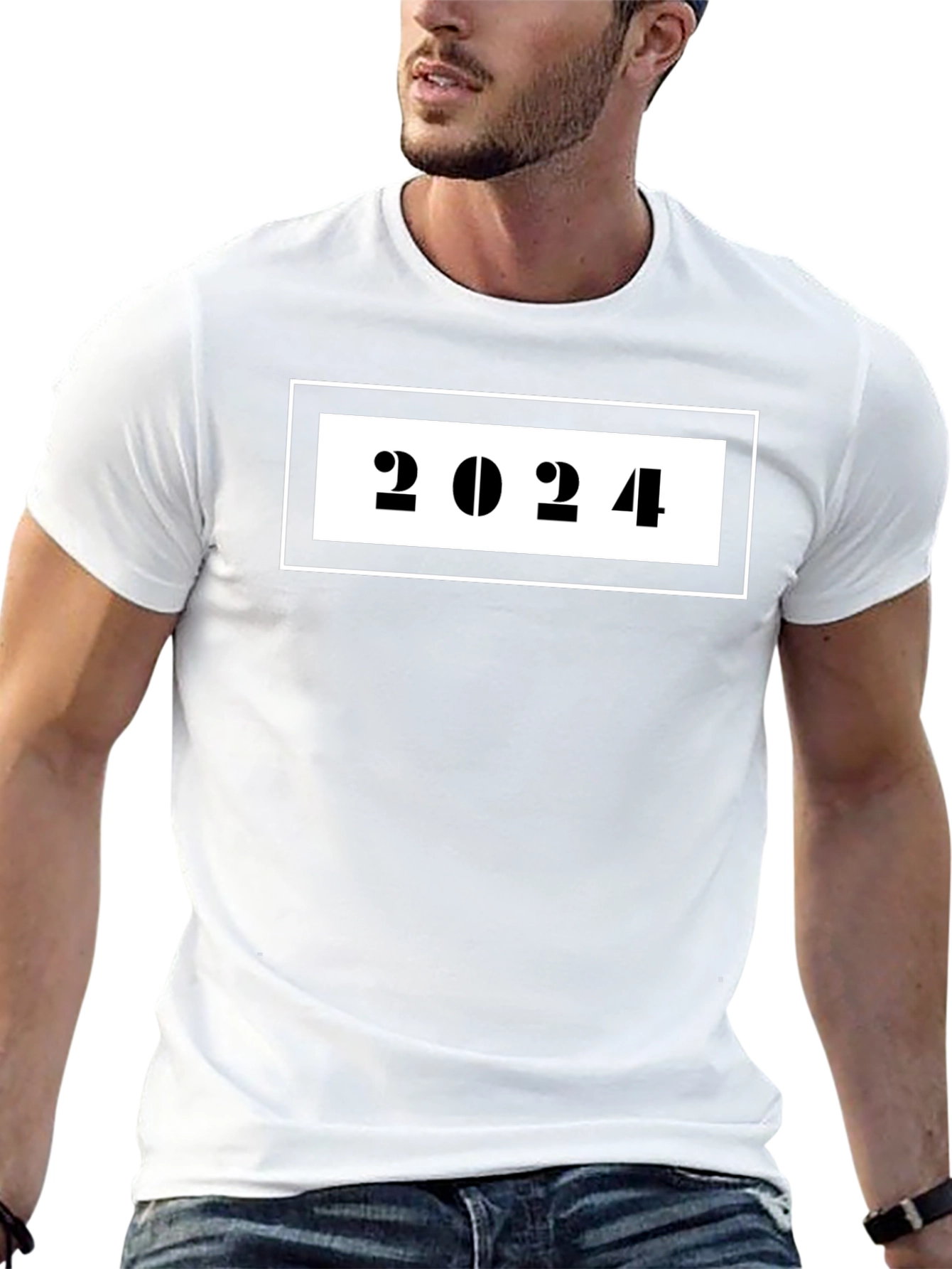 2024 Graphic Tee - Classic Black Cotton T-Shirt