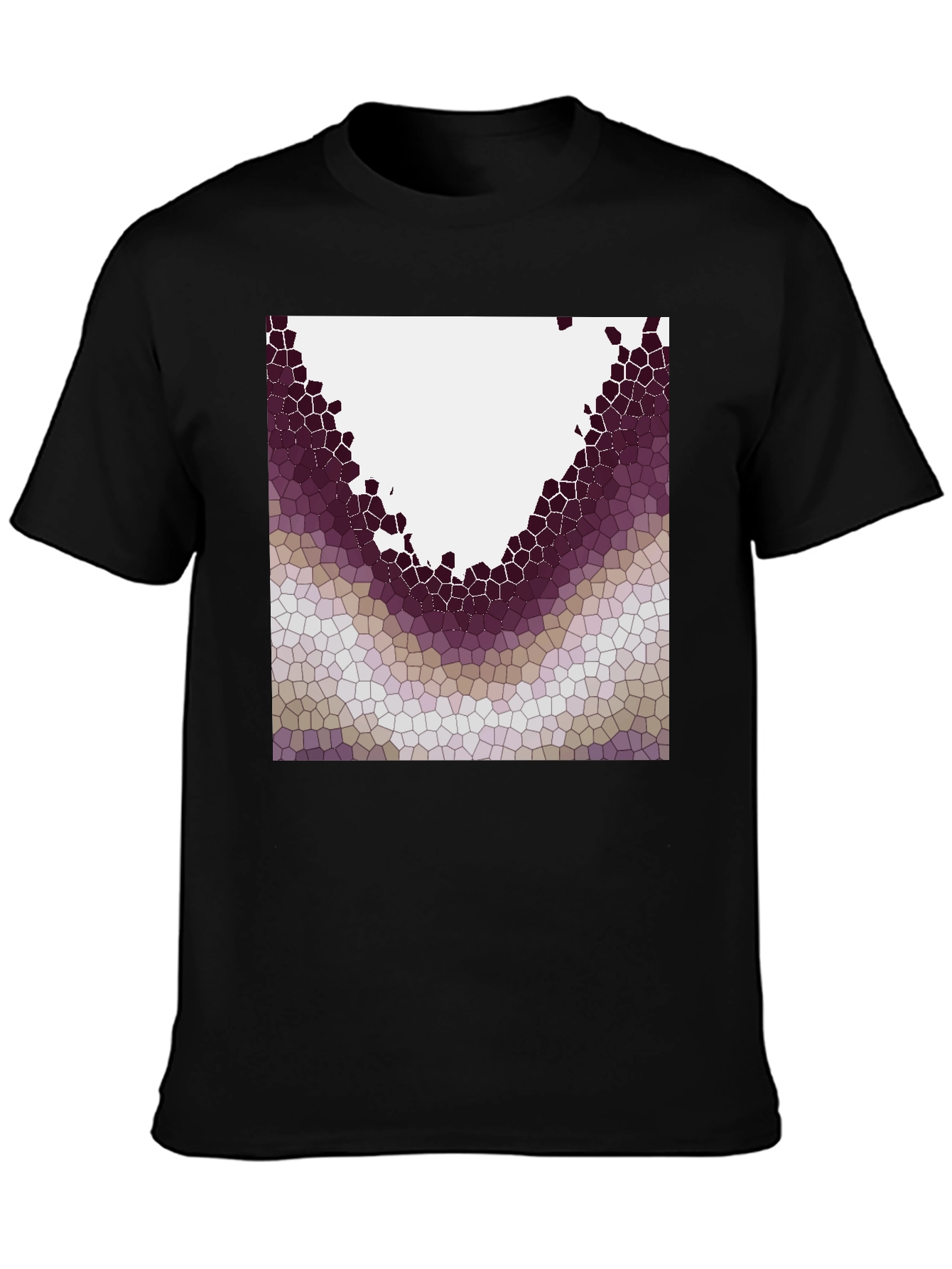 Abstract Mosaic Graphic Tee - Modern Casual Wear