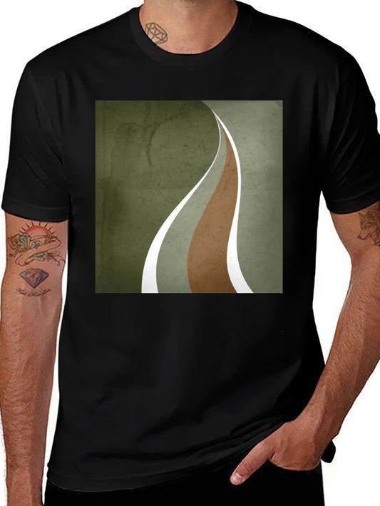 Abstract Graphic Tee - Urban Style Black T-Shirt