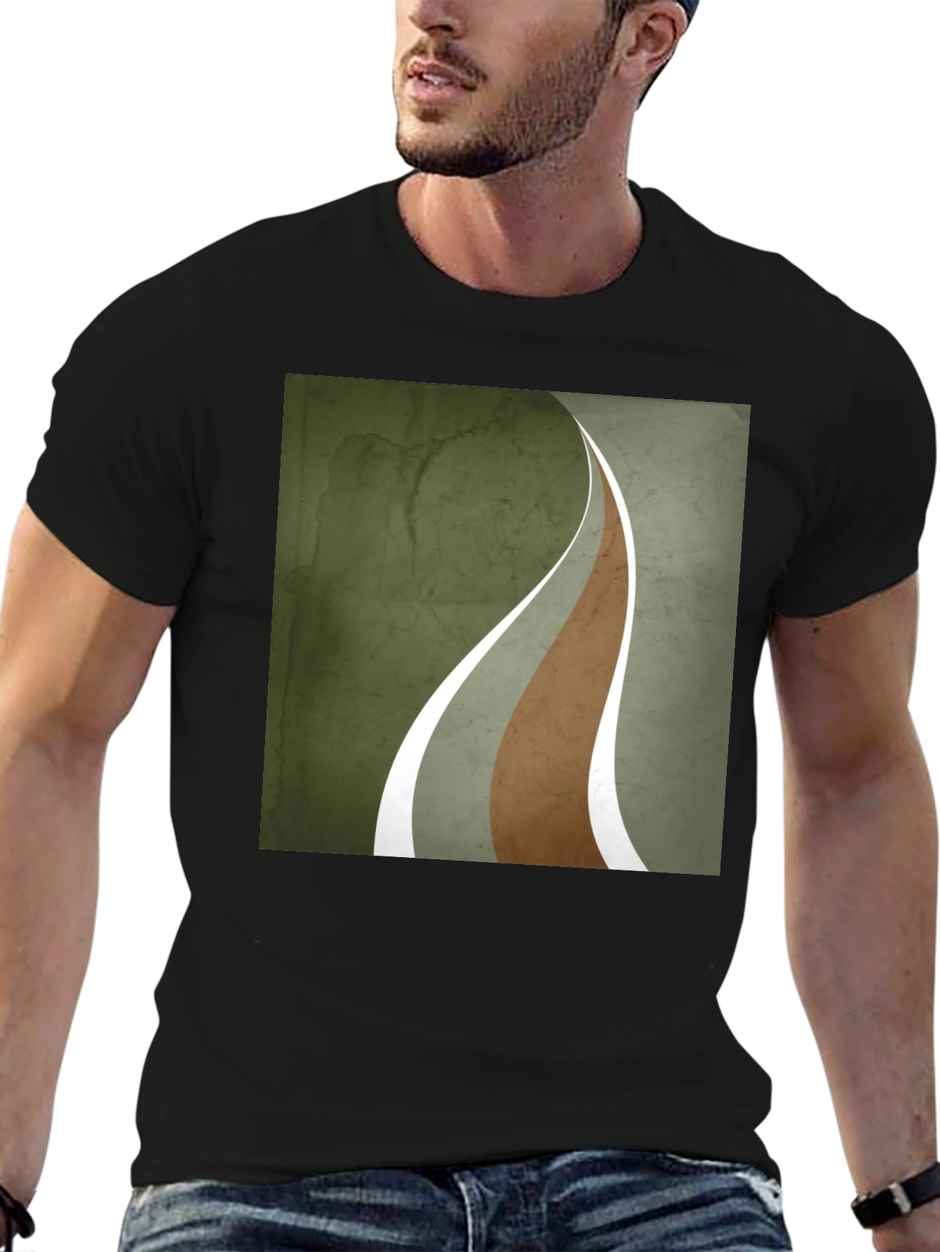 Abstract Graphic Tee - Urban Style Black T-Shirt