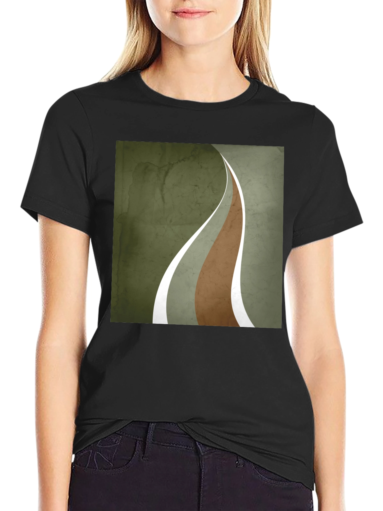 Abstract Graphic Tee - Urban Style Black T-Shirt
