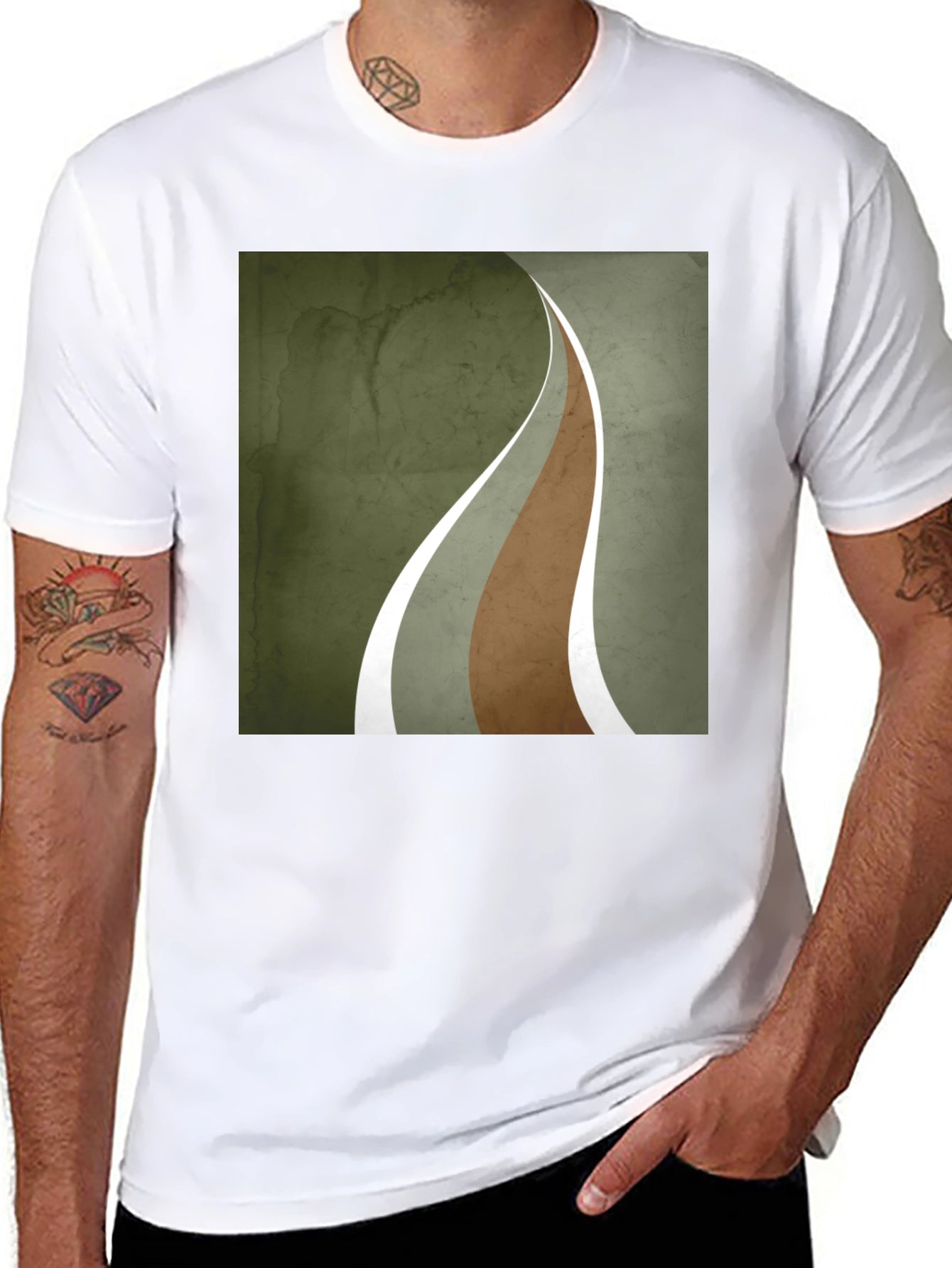 Abstract Graphic Tee - Urban Style Black T-Shirt