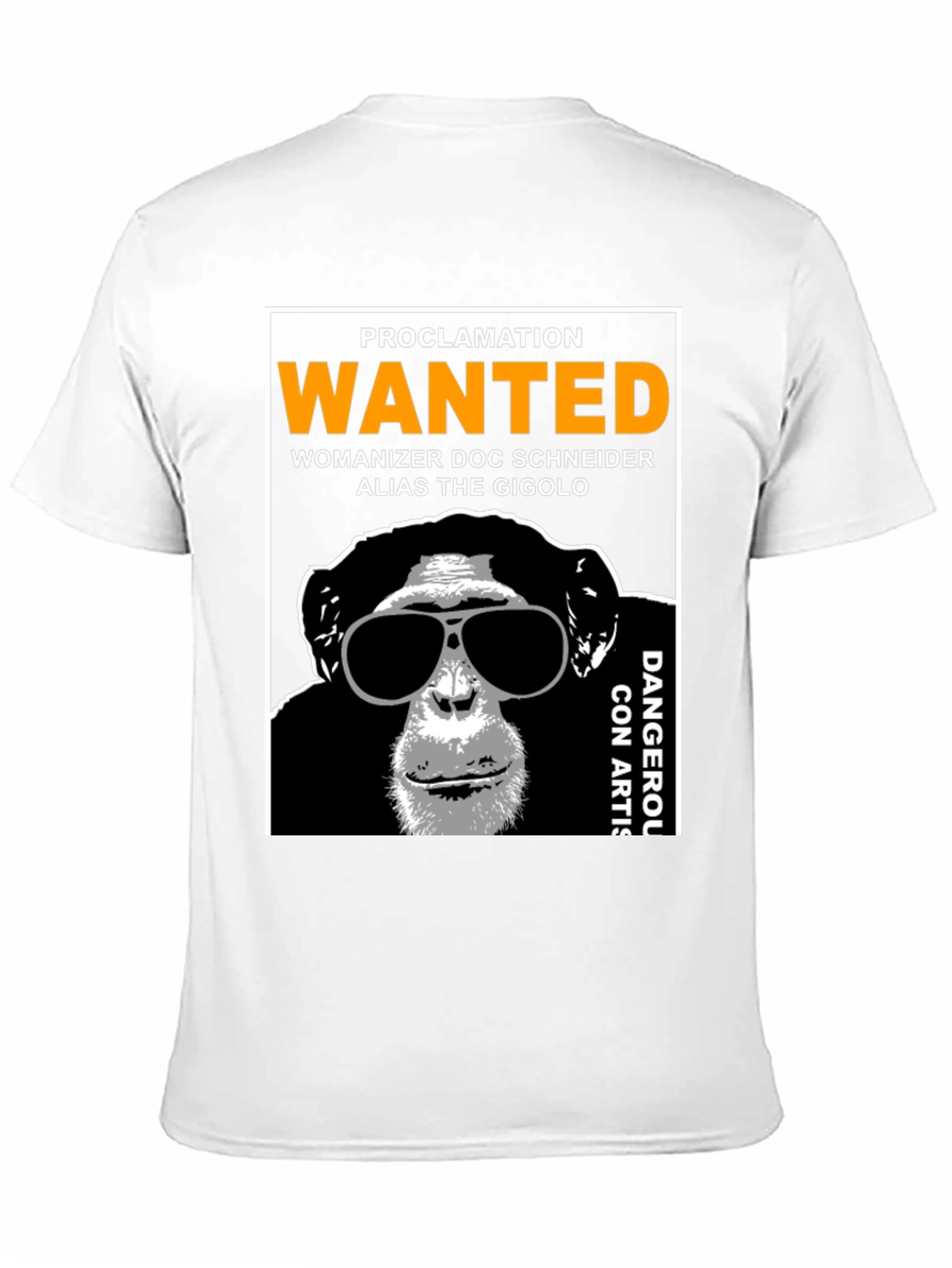 Wanted Monkey T-Shirt - Funny Primate Novelty Tee
