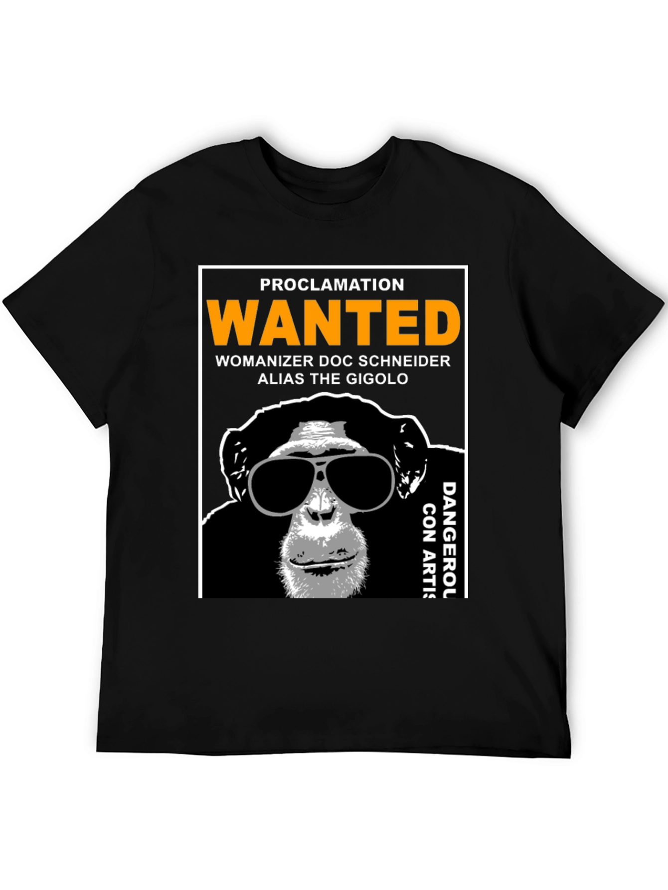 Wanted Monkey T-Shirt - Funny Primate Novelty Tee