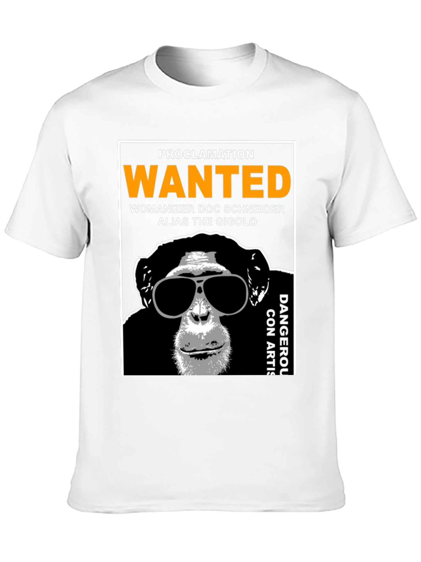 Wanted Monkey T-Shirt - Funny Primate Novelty Tee