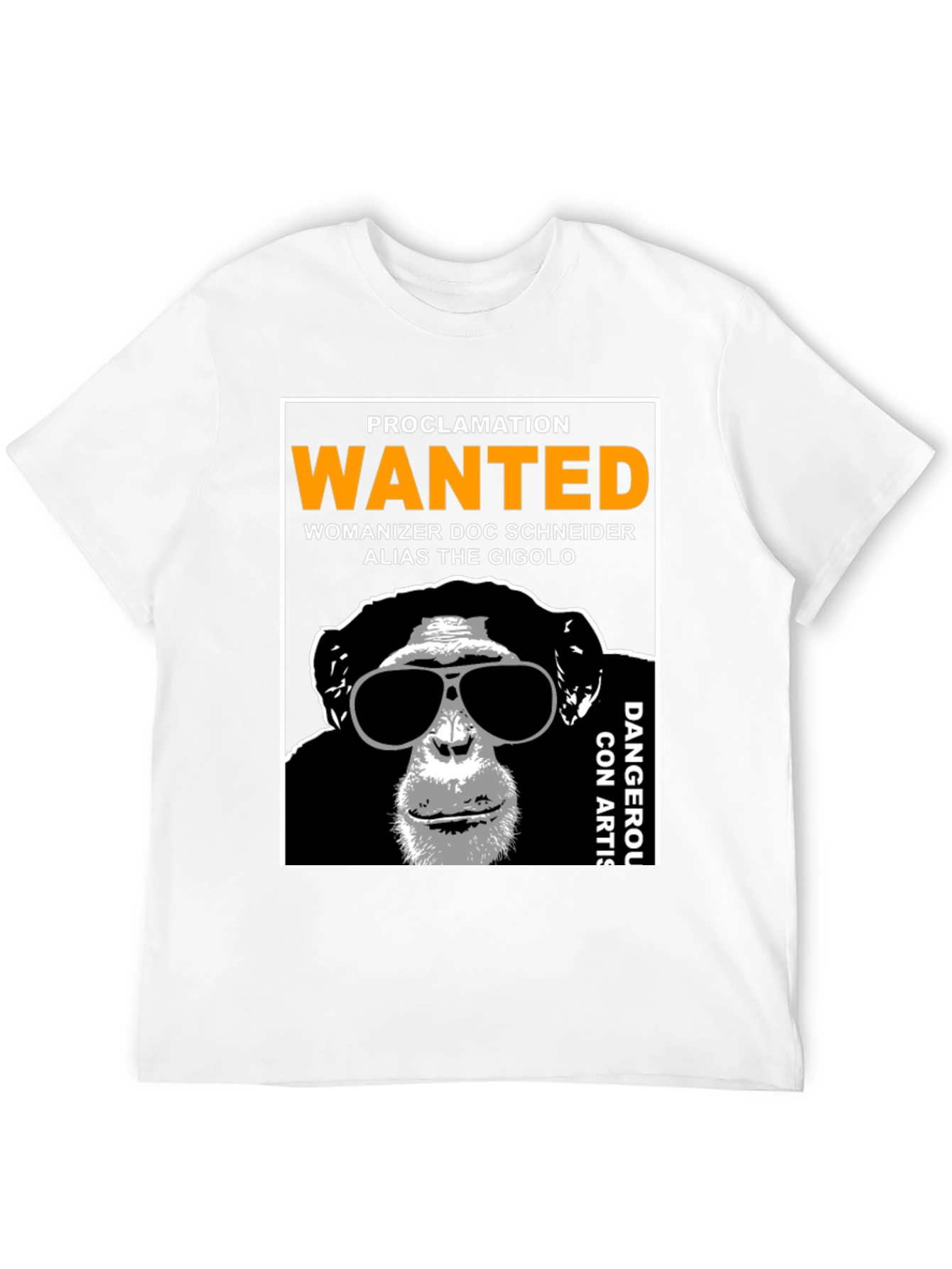 Wanted Monkey T-Shirt - Funny Primate Novelty Tee