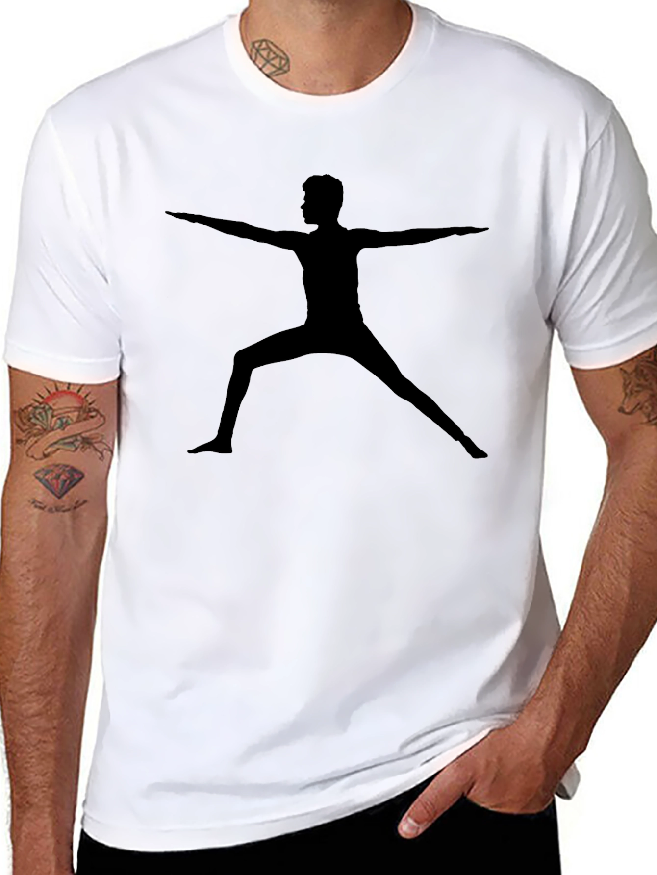 Yoga Pose Graphic Tee - Soft Cotton Blend