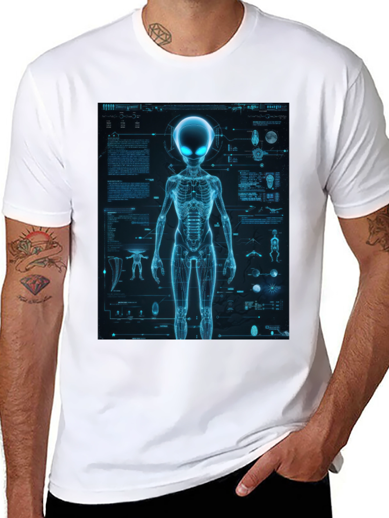 Alien Anatomy T-Shirt - Sci-Fi Graphic Tee