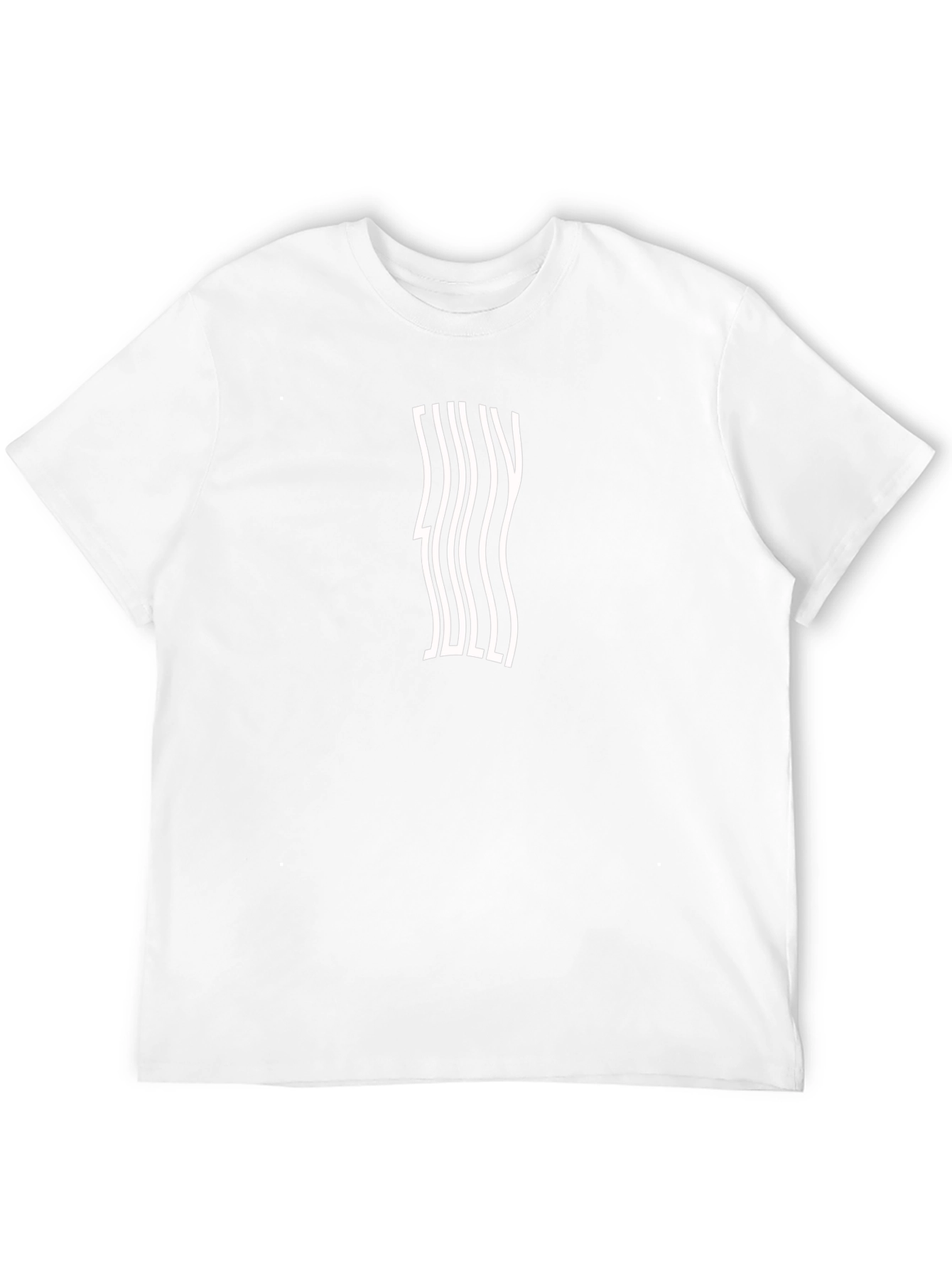 Wavy Text Graphic Tee - Modern Black T-Shirt