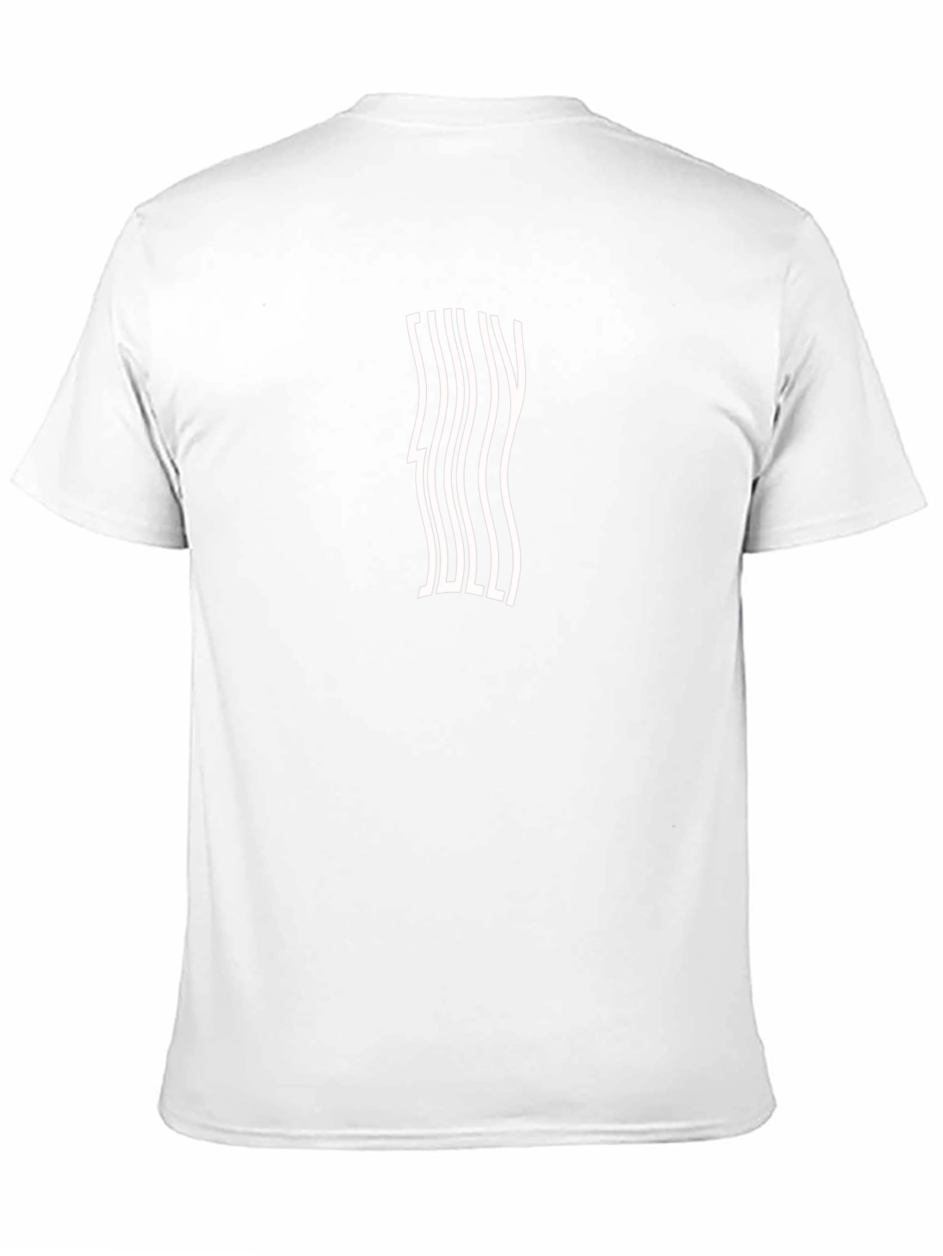 Wavy Text Graphic Tee - Modern Black T-Shirt